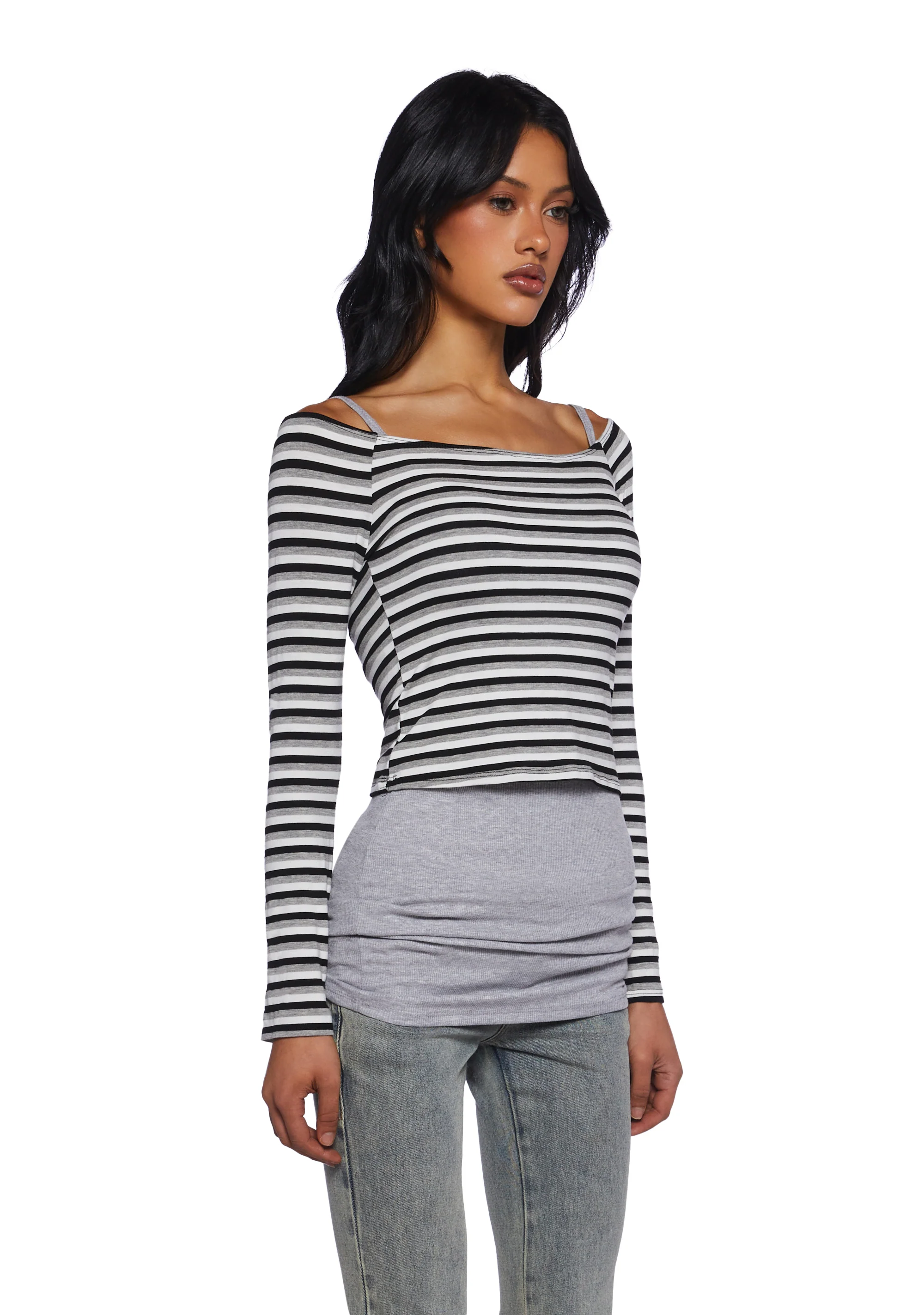 Trapeze Artist Off the Shoulder Top - Black - Image 3