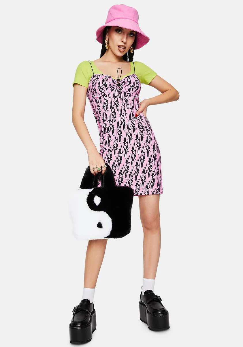 Tribal Love Pink Slip On Dress - Image 3