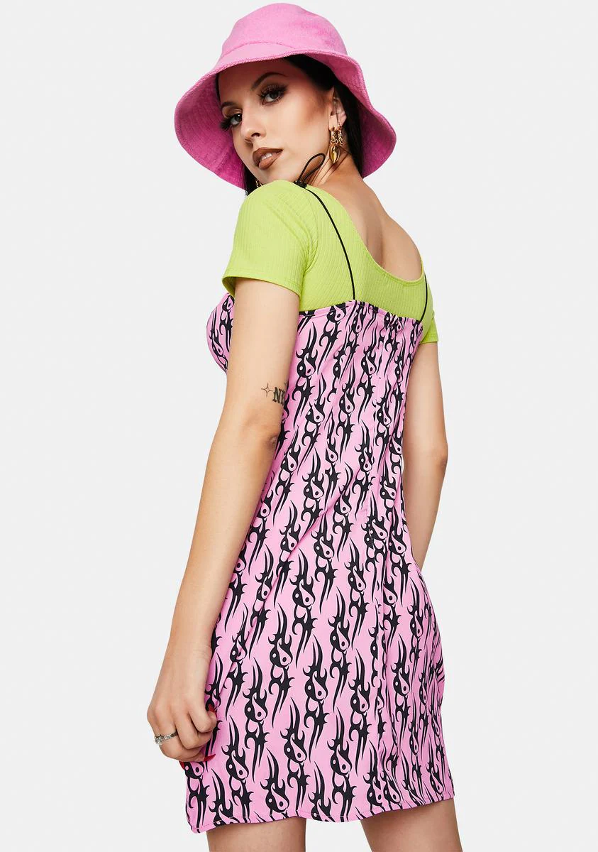 Tribal Love Pink Slip On Dress - Image 4