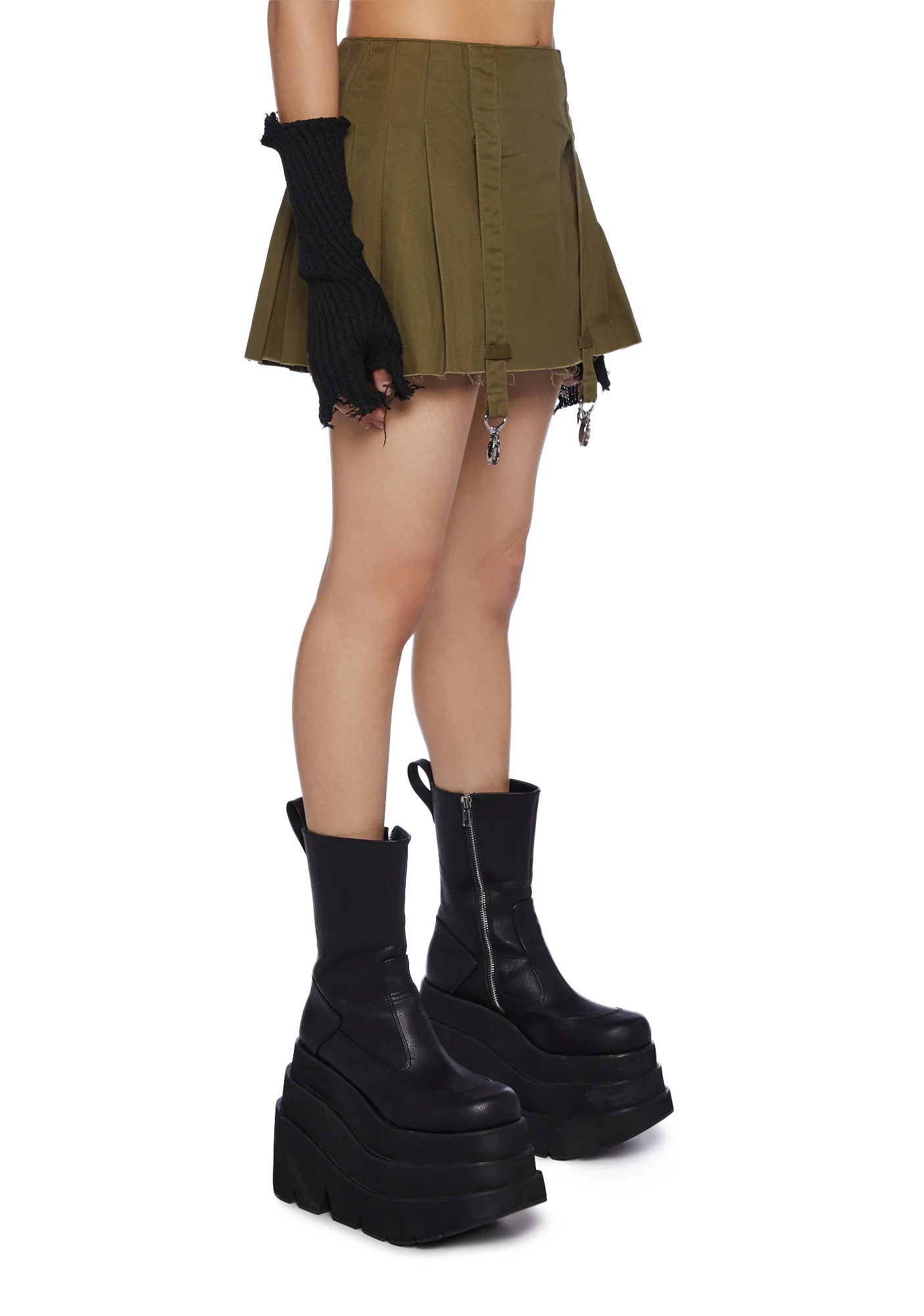Trigger Pleated Mini Skirt - Image 3