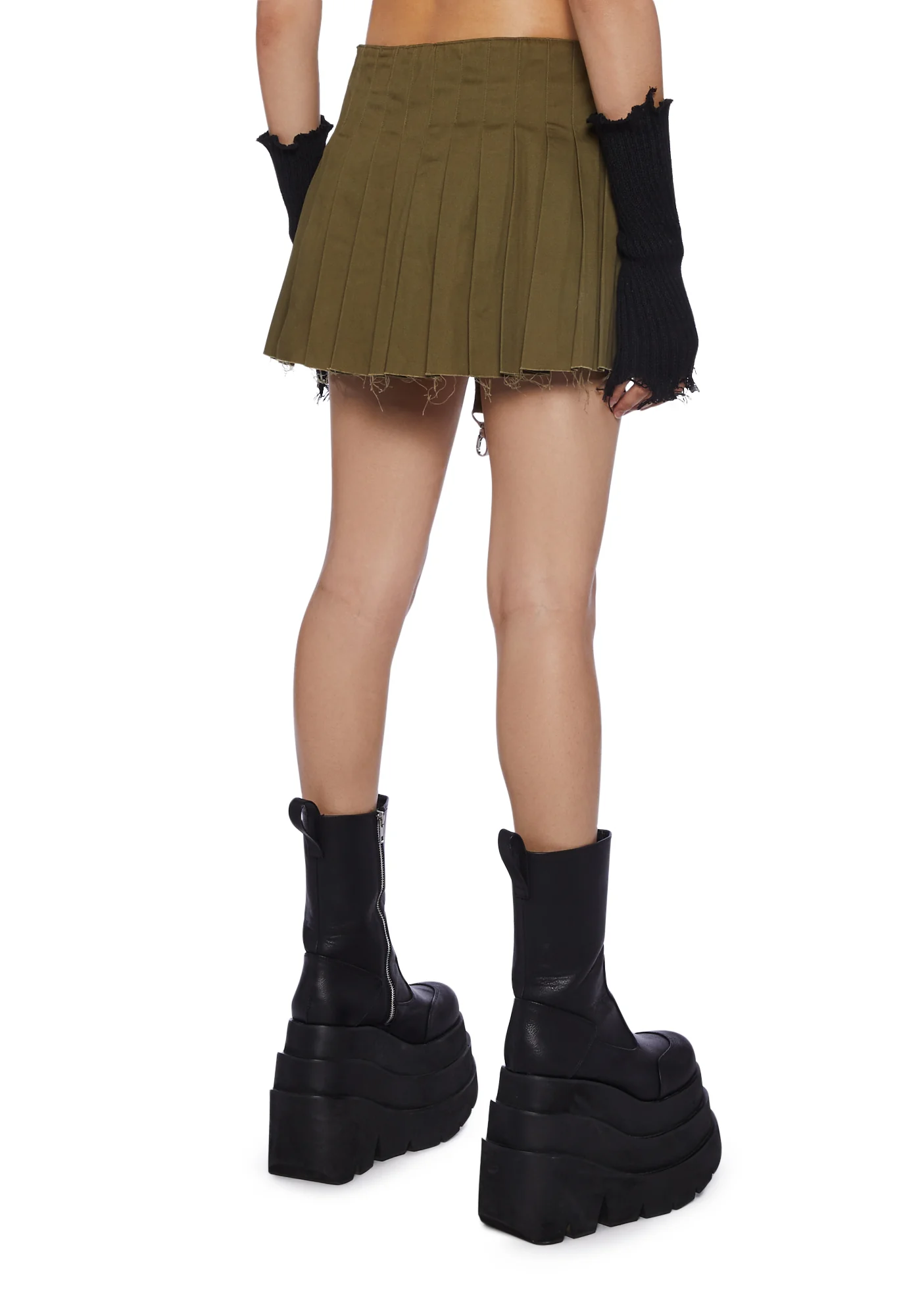 Trigger Pleated Mini Skirt - Image 4