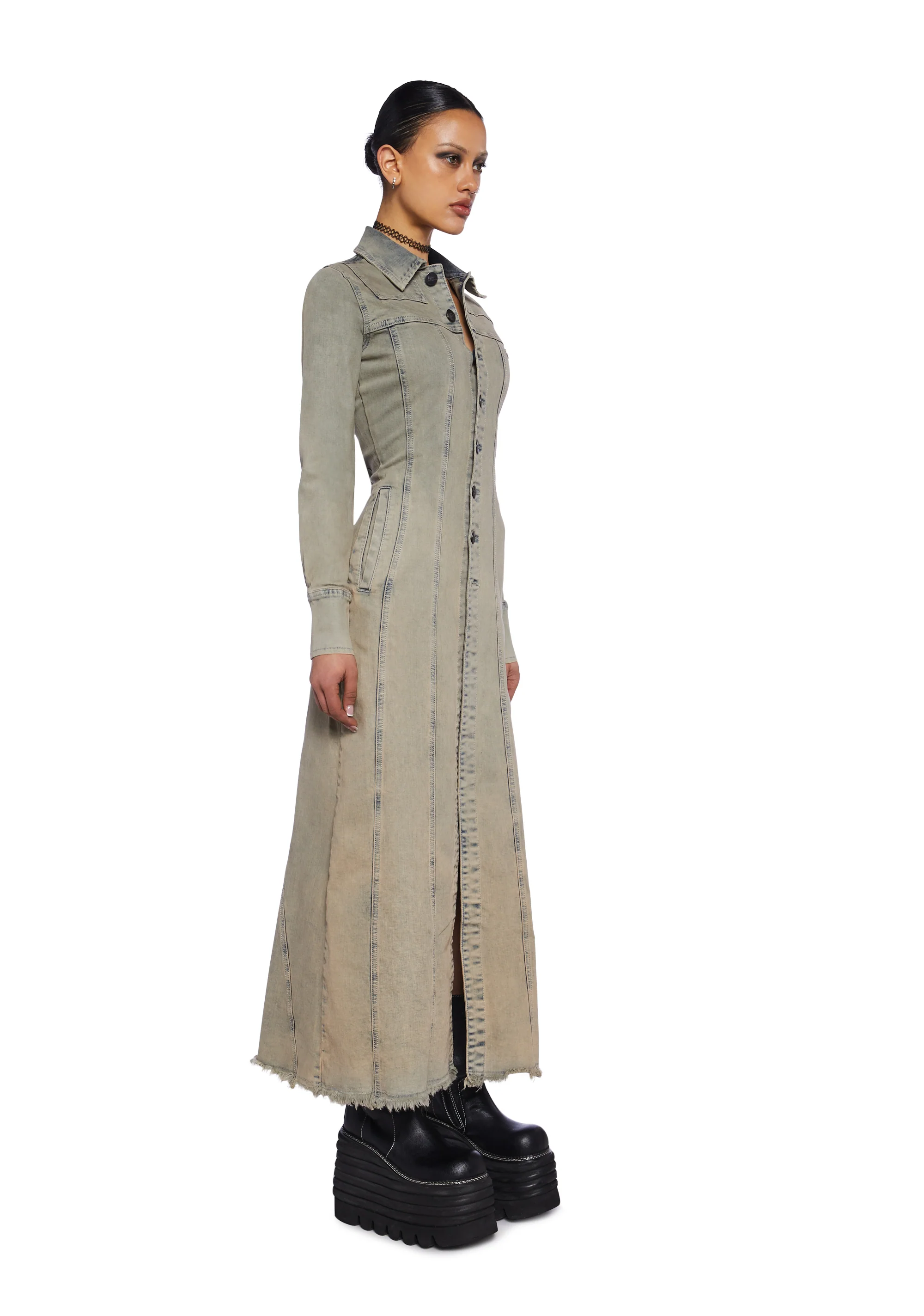 Trinity Trench Maxi Dress - Image 3