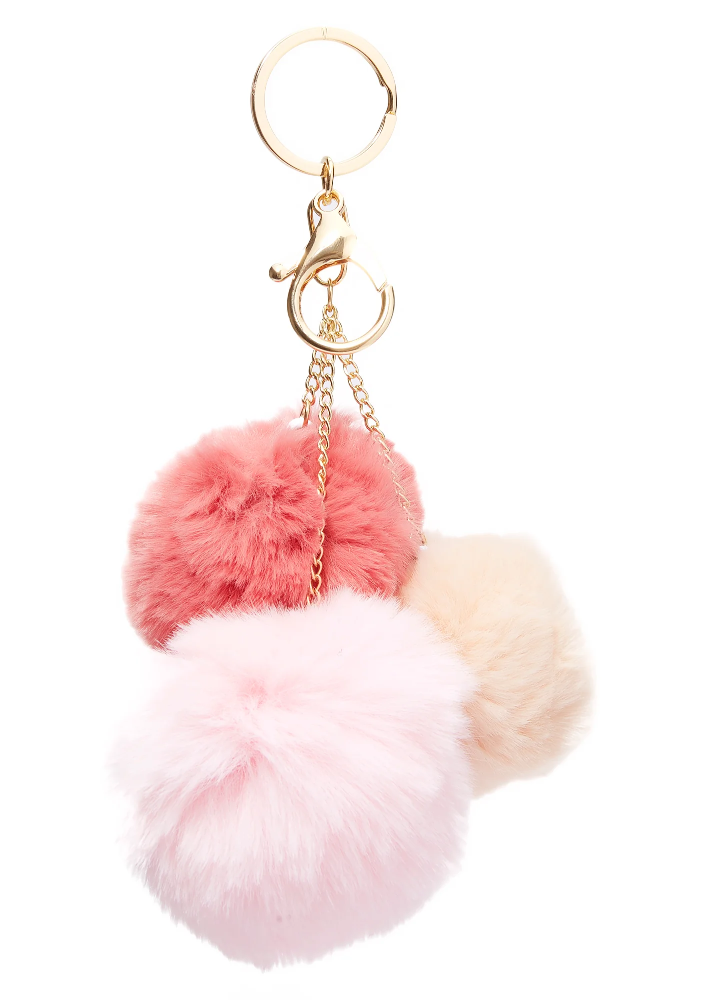 Triple Pom Pom Keychain - Image 2