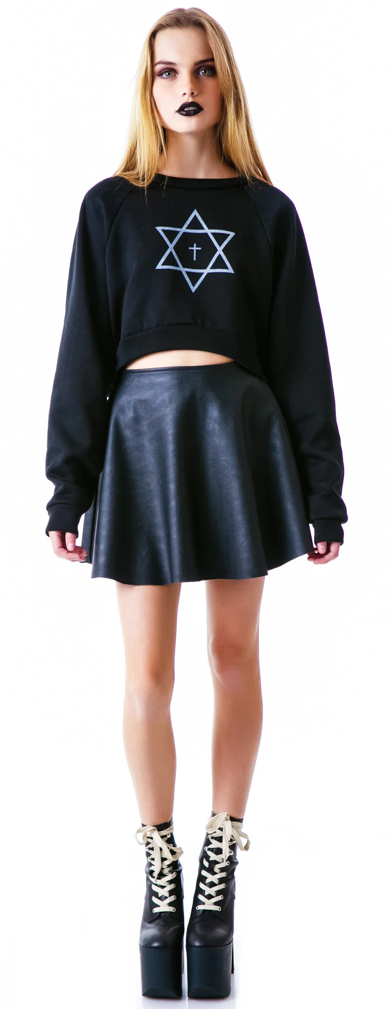 Trippy Cropped Sweatshirt - Image 2
