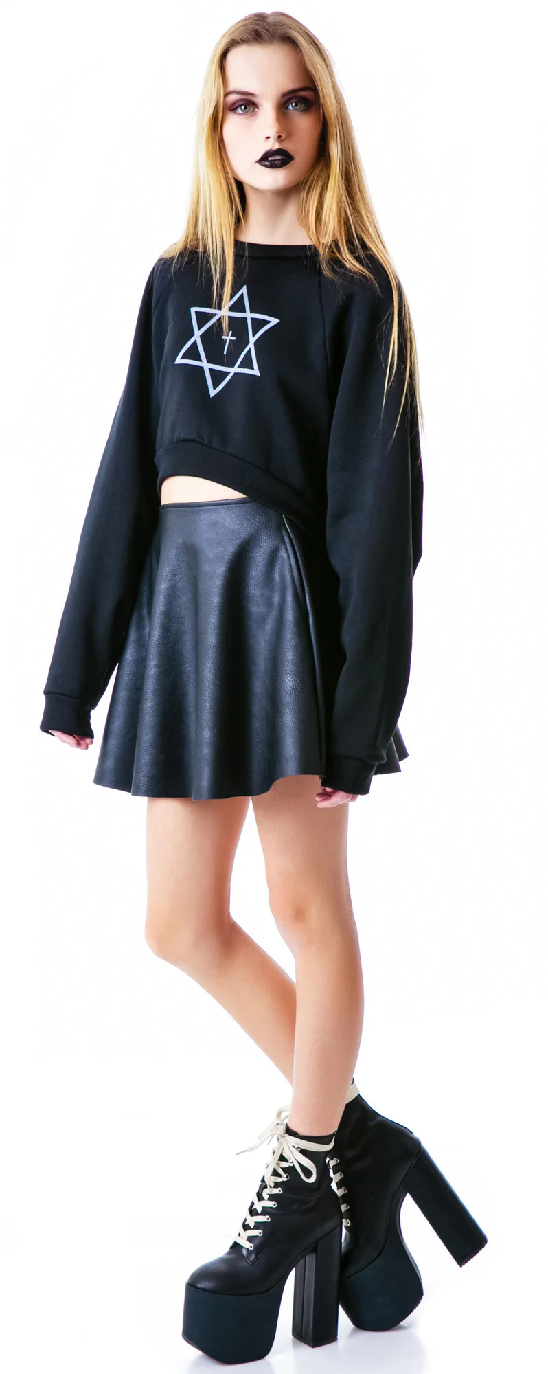 Trippy Cropped Sweatshirt - Image 4