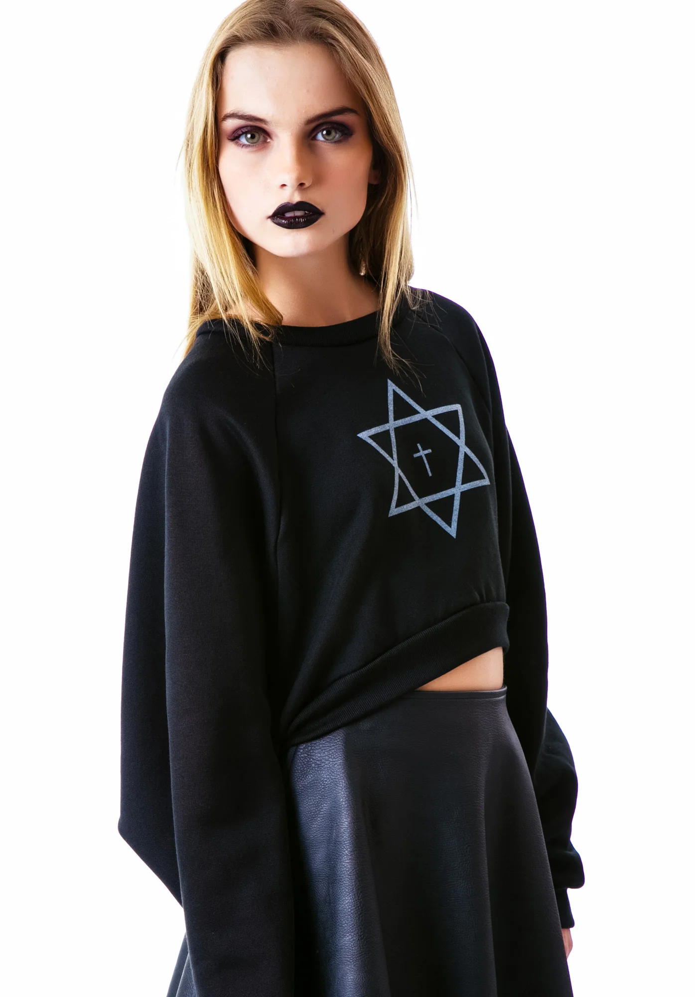 Trippy Cropped Sweatshirt - Image 5