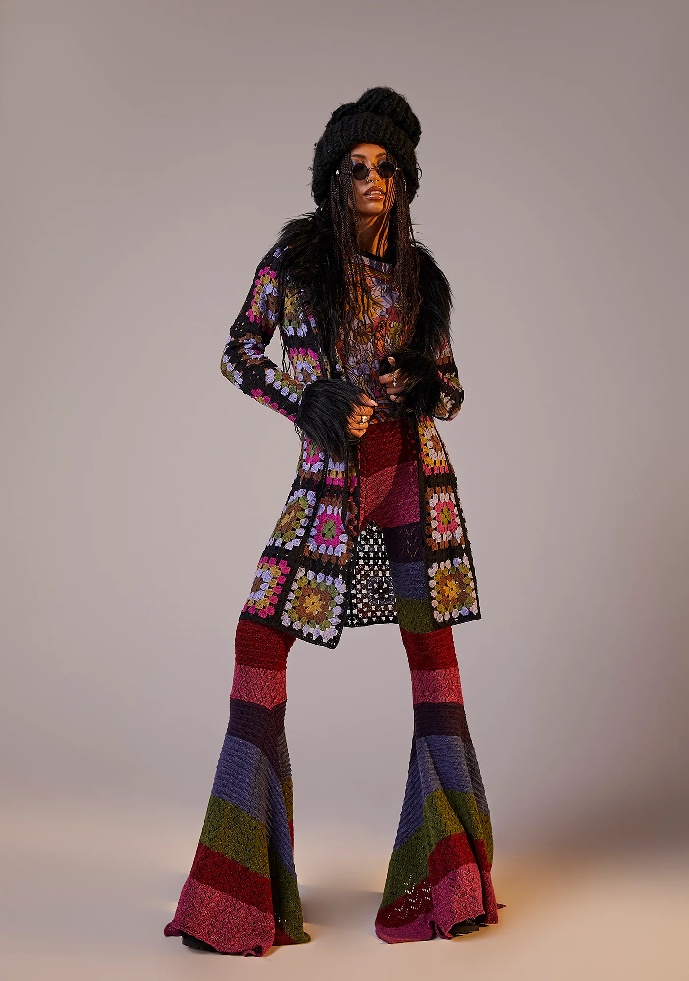 Trippy Fads Crochet Pants - Striped - Image 6