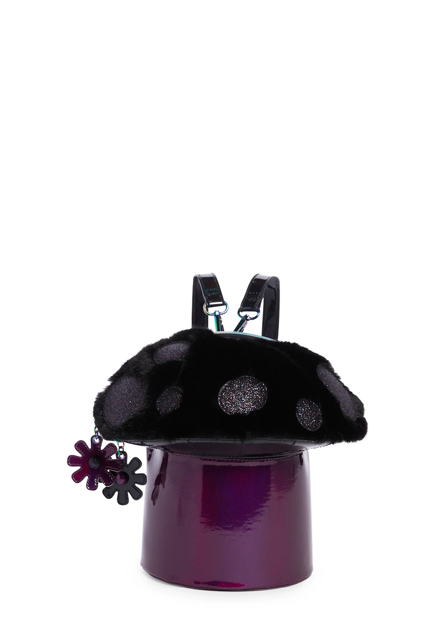 Trippy Vibe Got Funky Mushroom Backpack-Black - Image 2