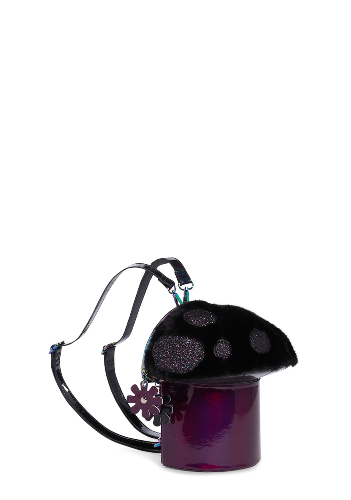 Trippy Vibe Got Funky Mushroom Backpack-Black - Image 3