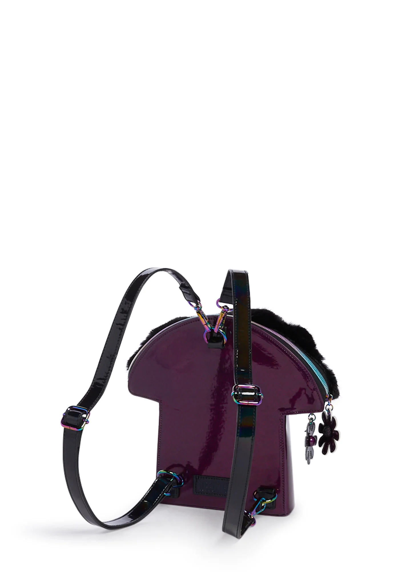 Trippy Vibe Got Funky Mushroom Backpack-Black - Image 4