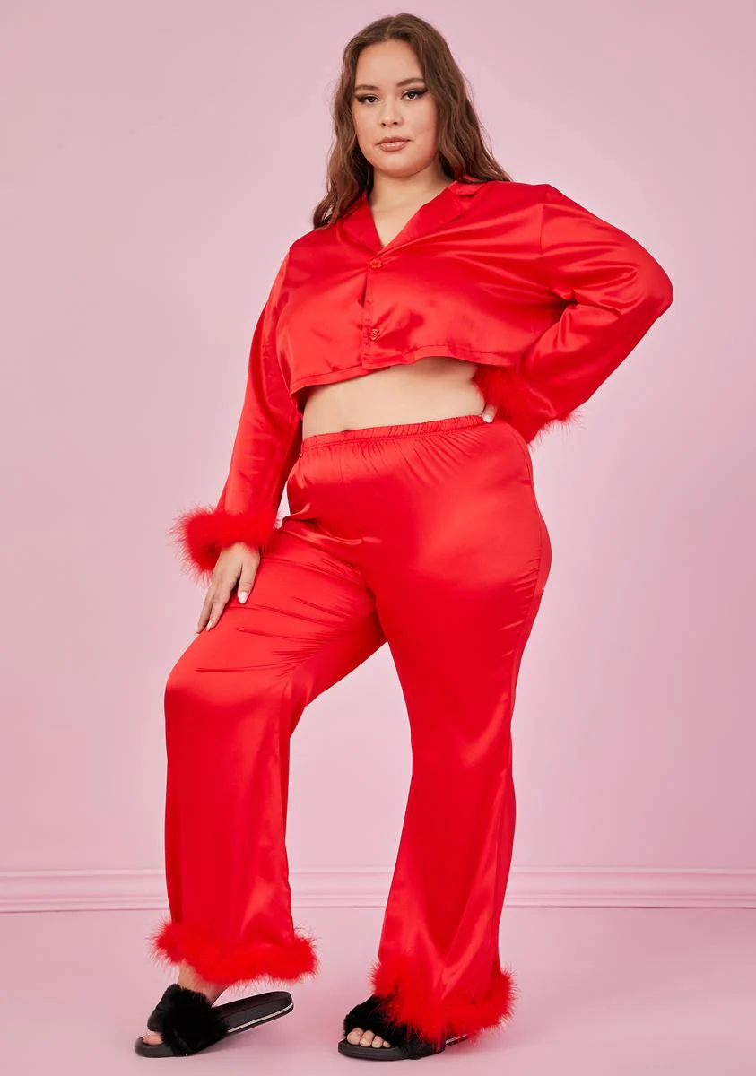 True Lover's Quarrel Satin Pajama Bottoms - Image 3