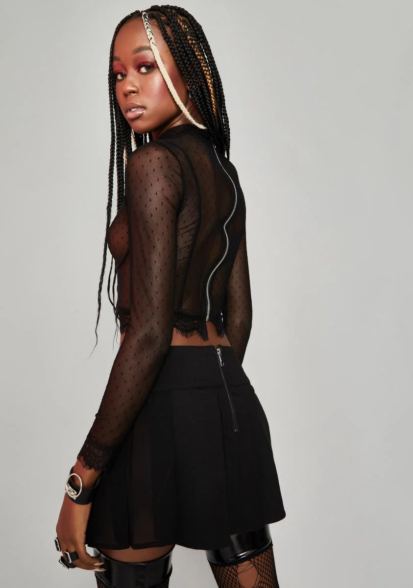 Truth Be Told Mesh Corset Top - Image 4