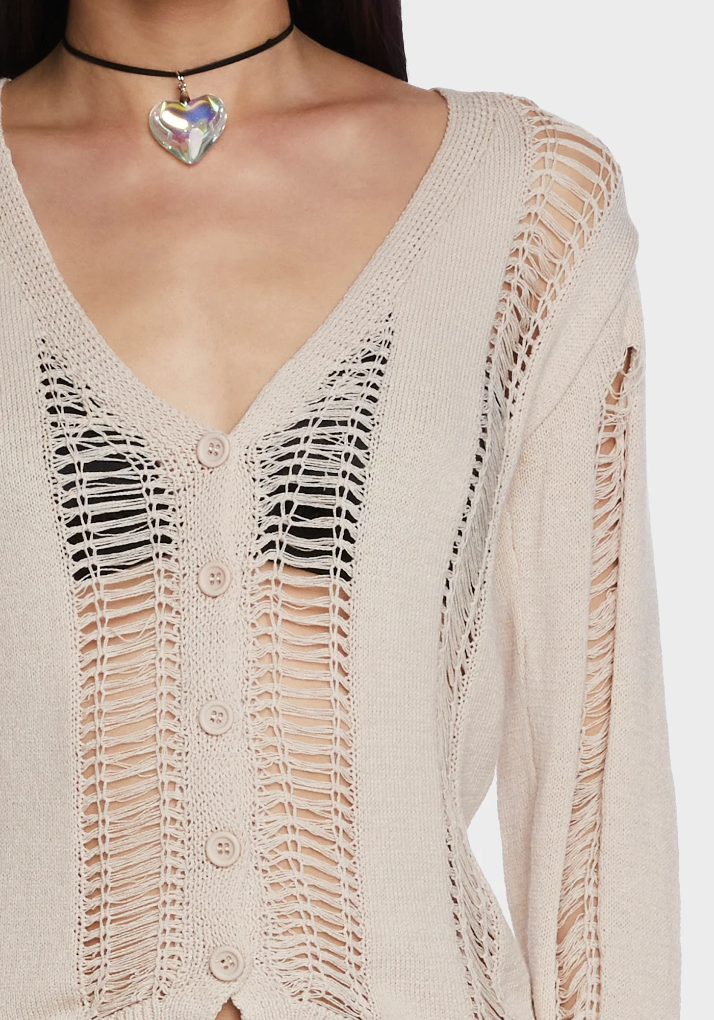 Tuned Out Crop Cardigan - Image 2