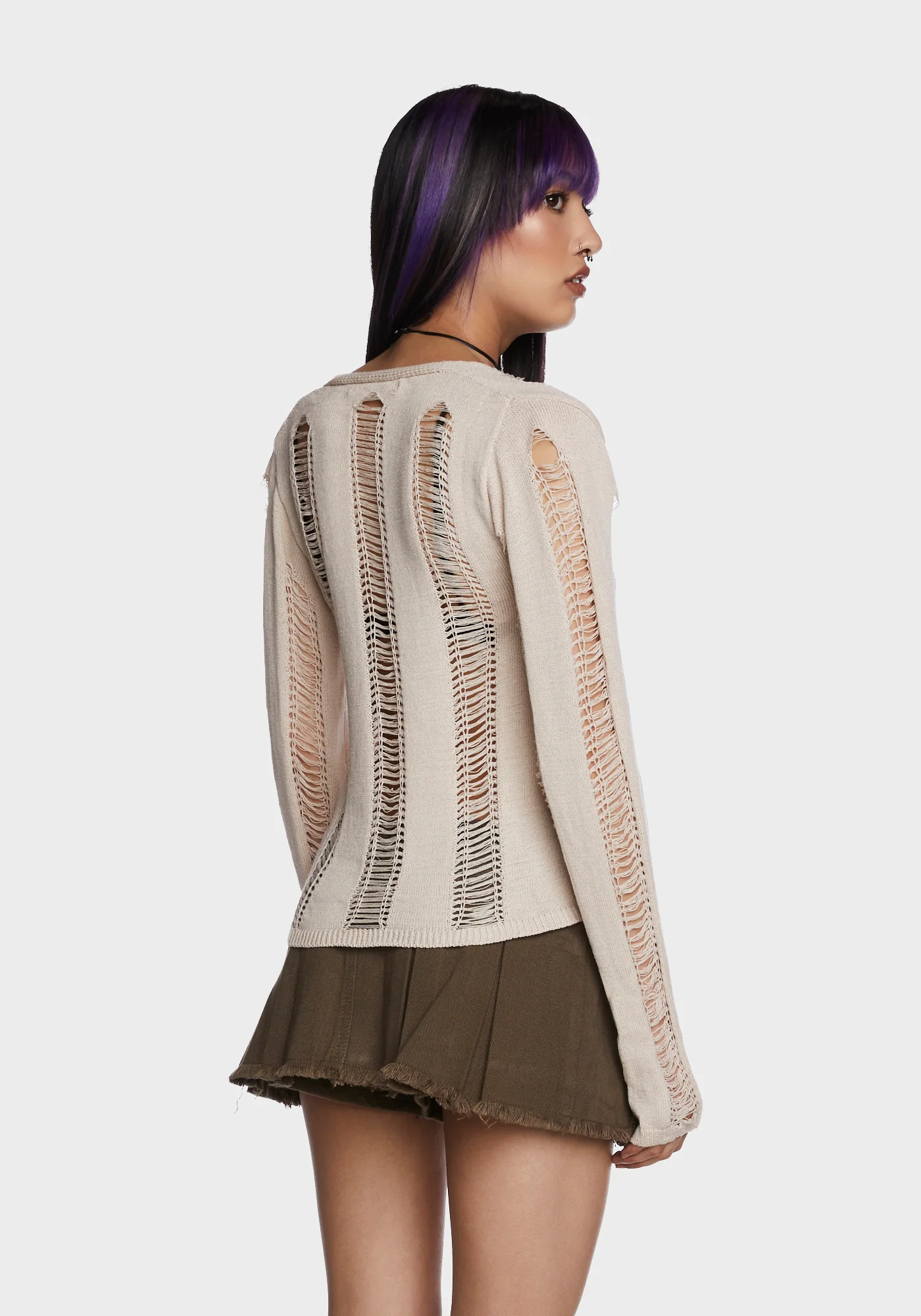 Tuned Out Crop Cardigan - Image 4