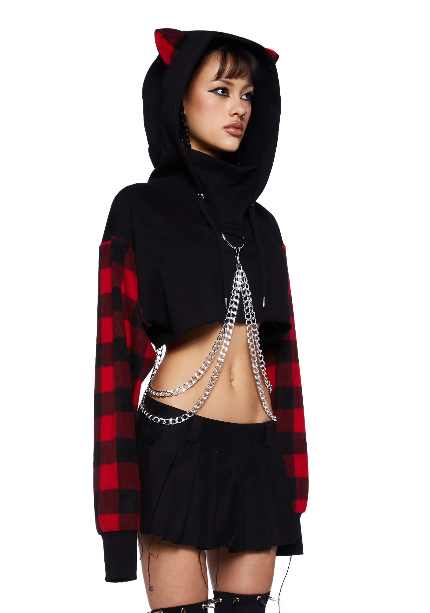 Turning Tails Cropped Hoodie - Image 3