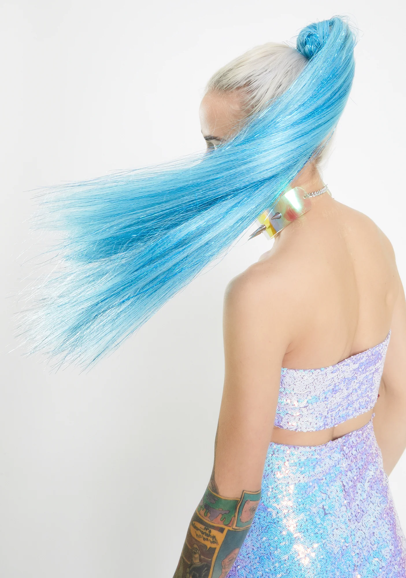 Turquoise Flicker Twinkle Hair Extension - Image 3