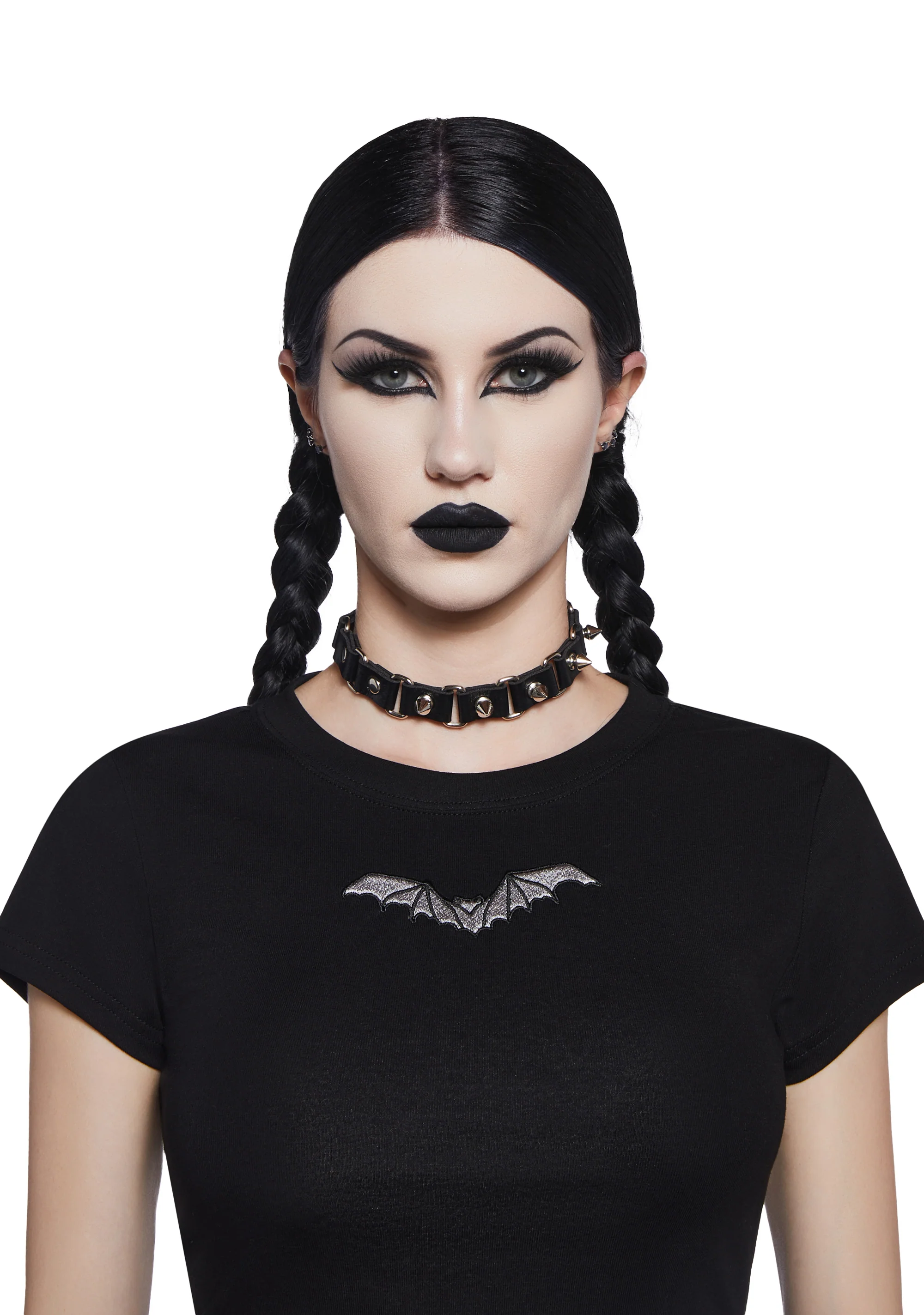 Twisted Cheer Spiked Choker - Black - Image 2