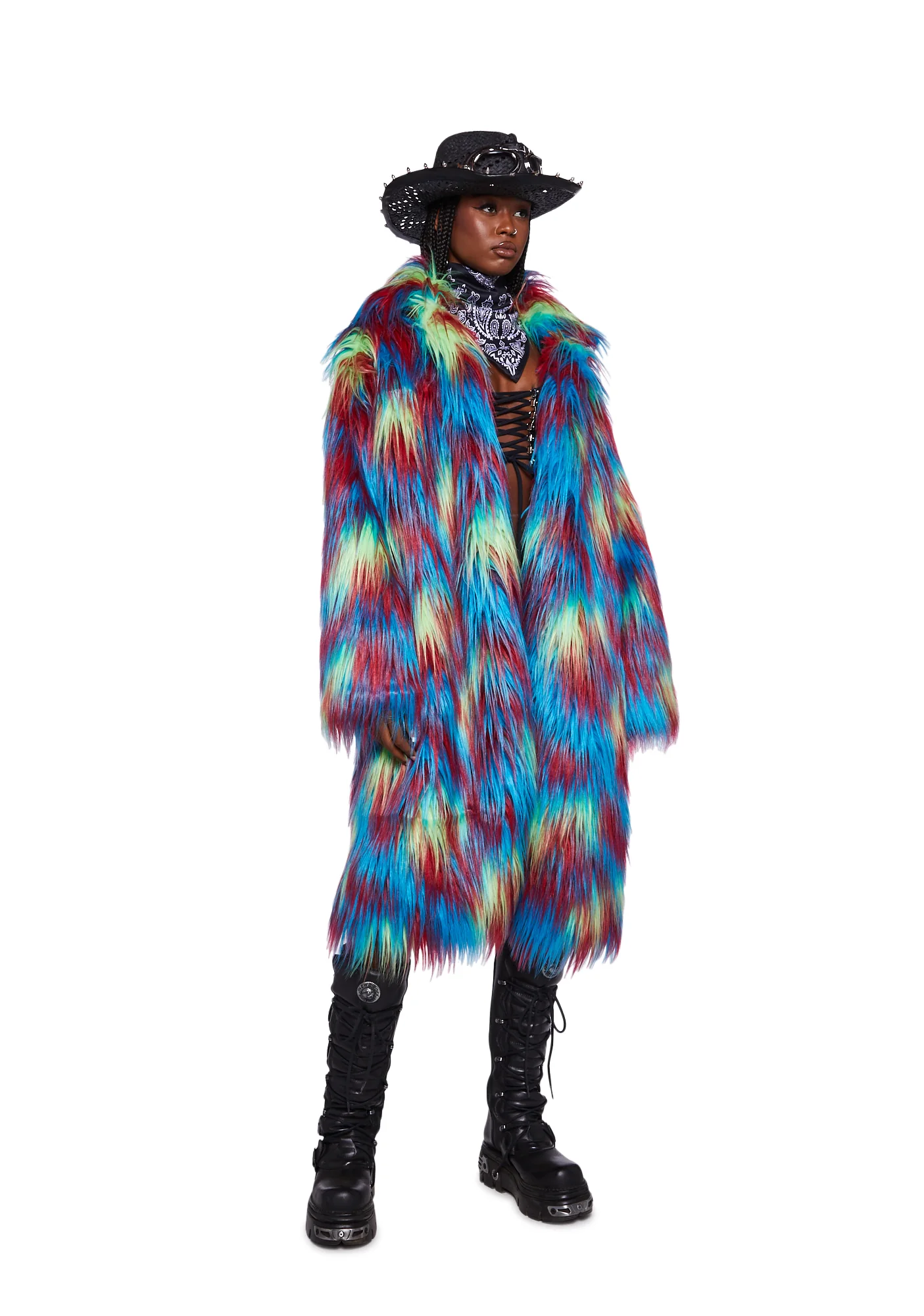 Twisted Parrot Faux Fur Coat - Image 5