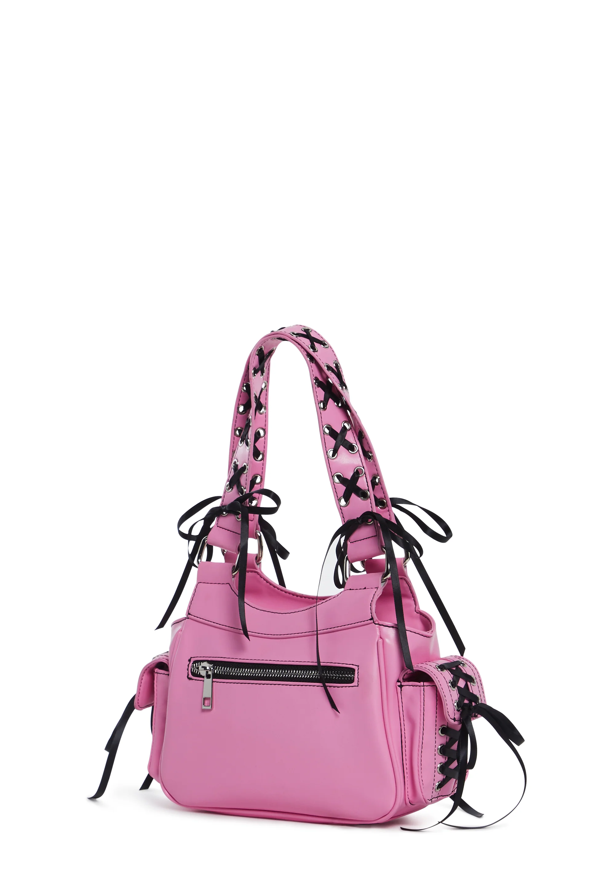 Twisted Scene Shoulder Bag - Pink - Image 4