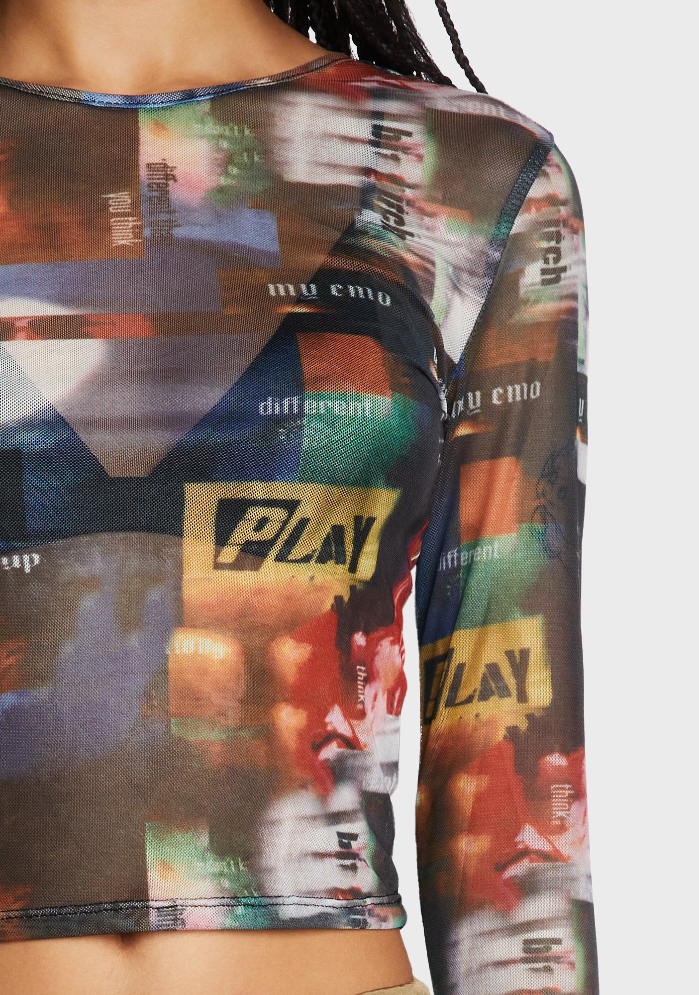 Two Faced Mesh Top - Multi - Image 5