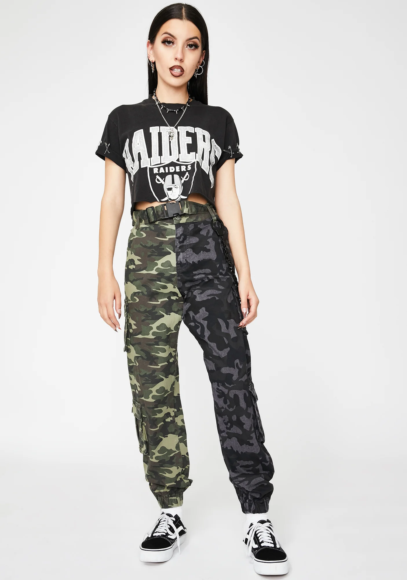 Two Tone Camo Cargo Pants - Image 2