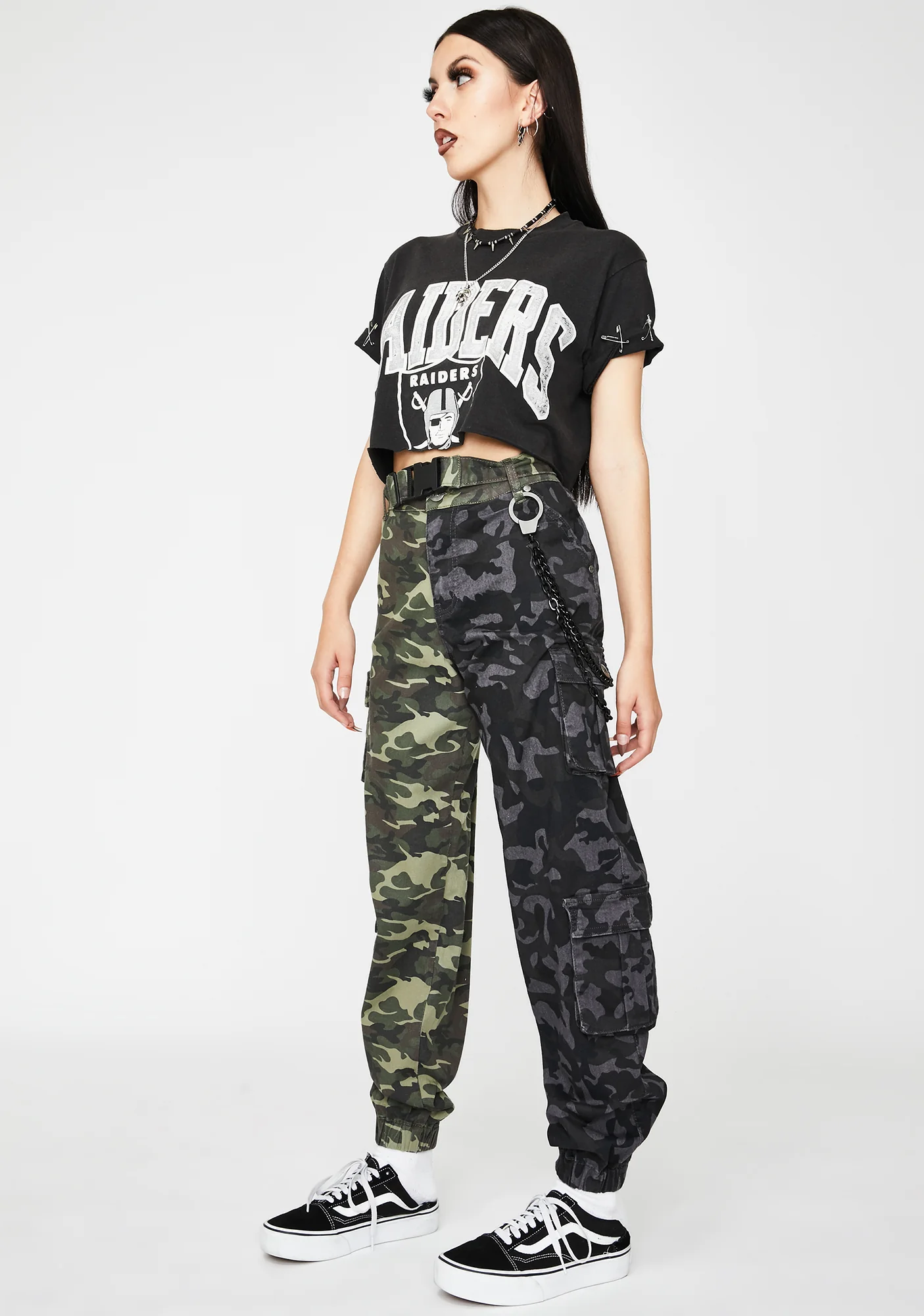 Two Tone Camo Cargo Pants - Image 3