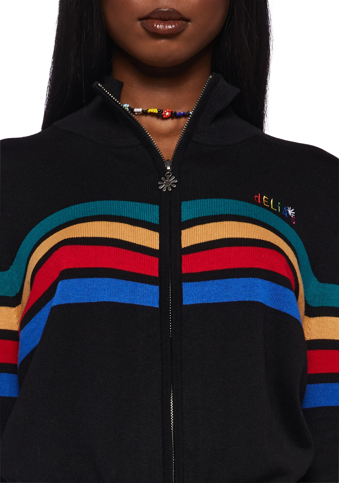 Ultimate Throwback Zip-Up Sweater - Black - Image 5