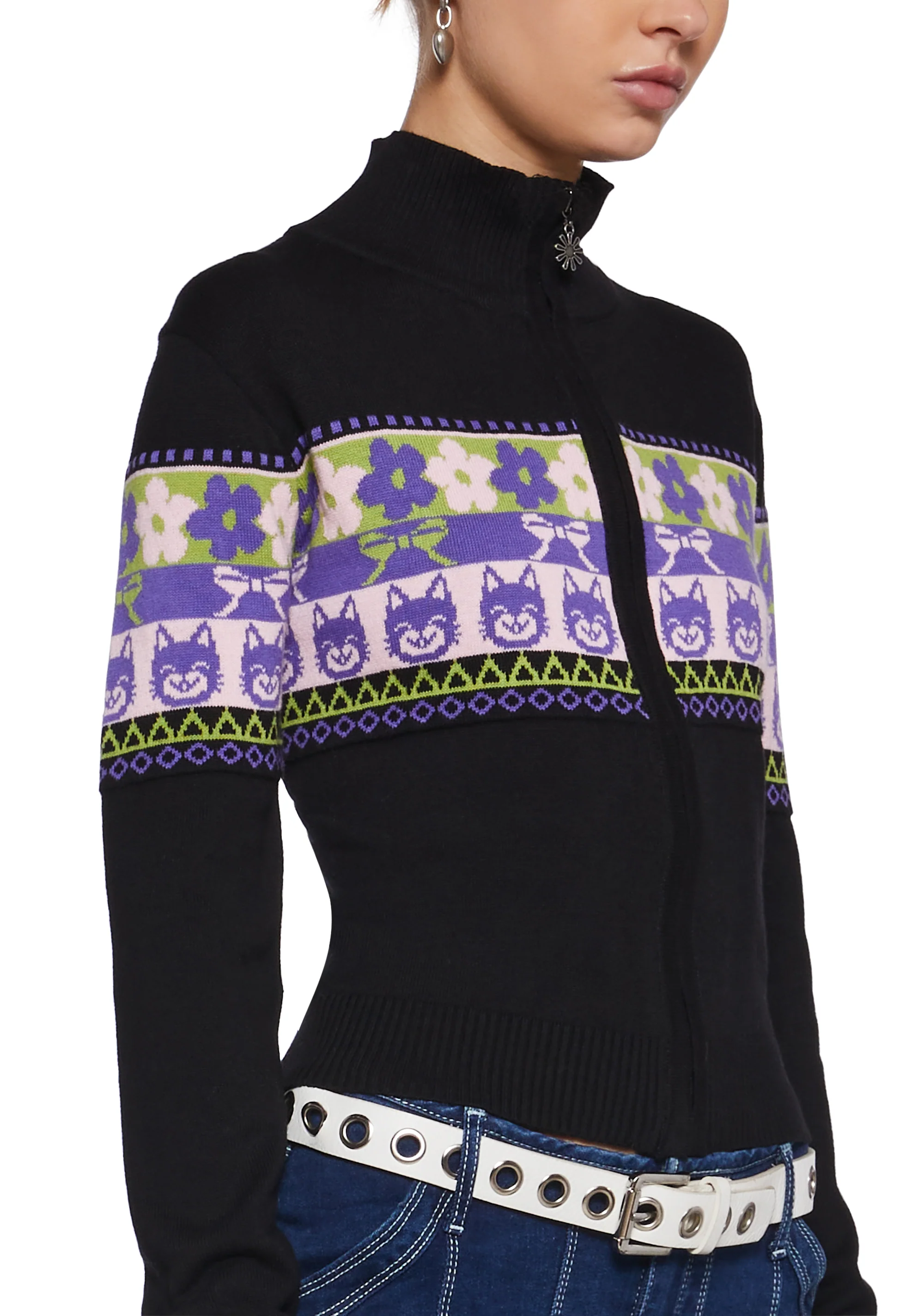 Ultimate Throwback Zip-Up Sweater - Fairisle - Image 5