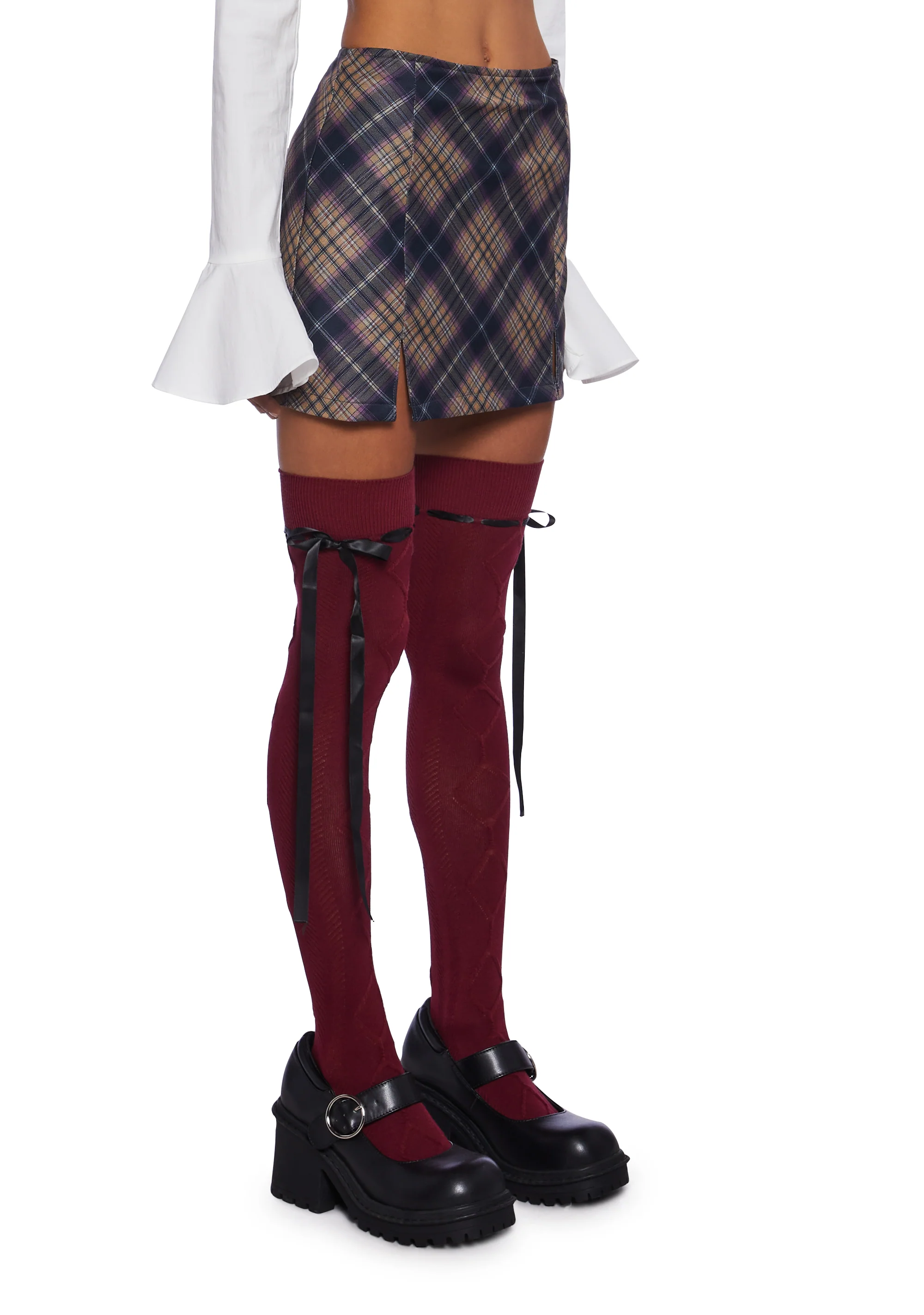 Under The Boardwalk Mini Skort - Plaid - Image 3