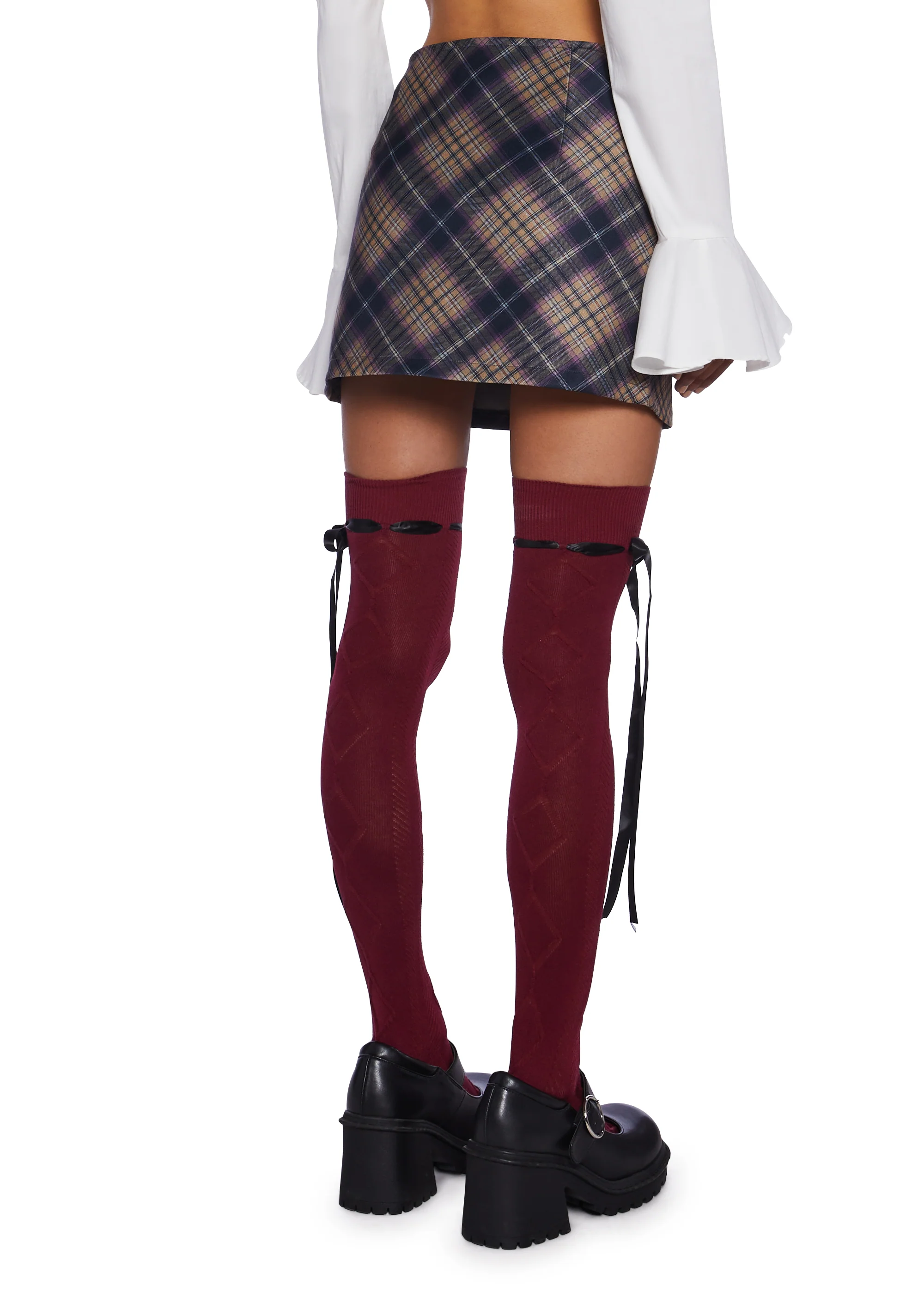 Under The Boardwalk Mini Skort - Plaid - Image 4