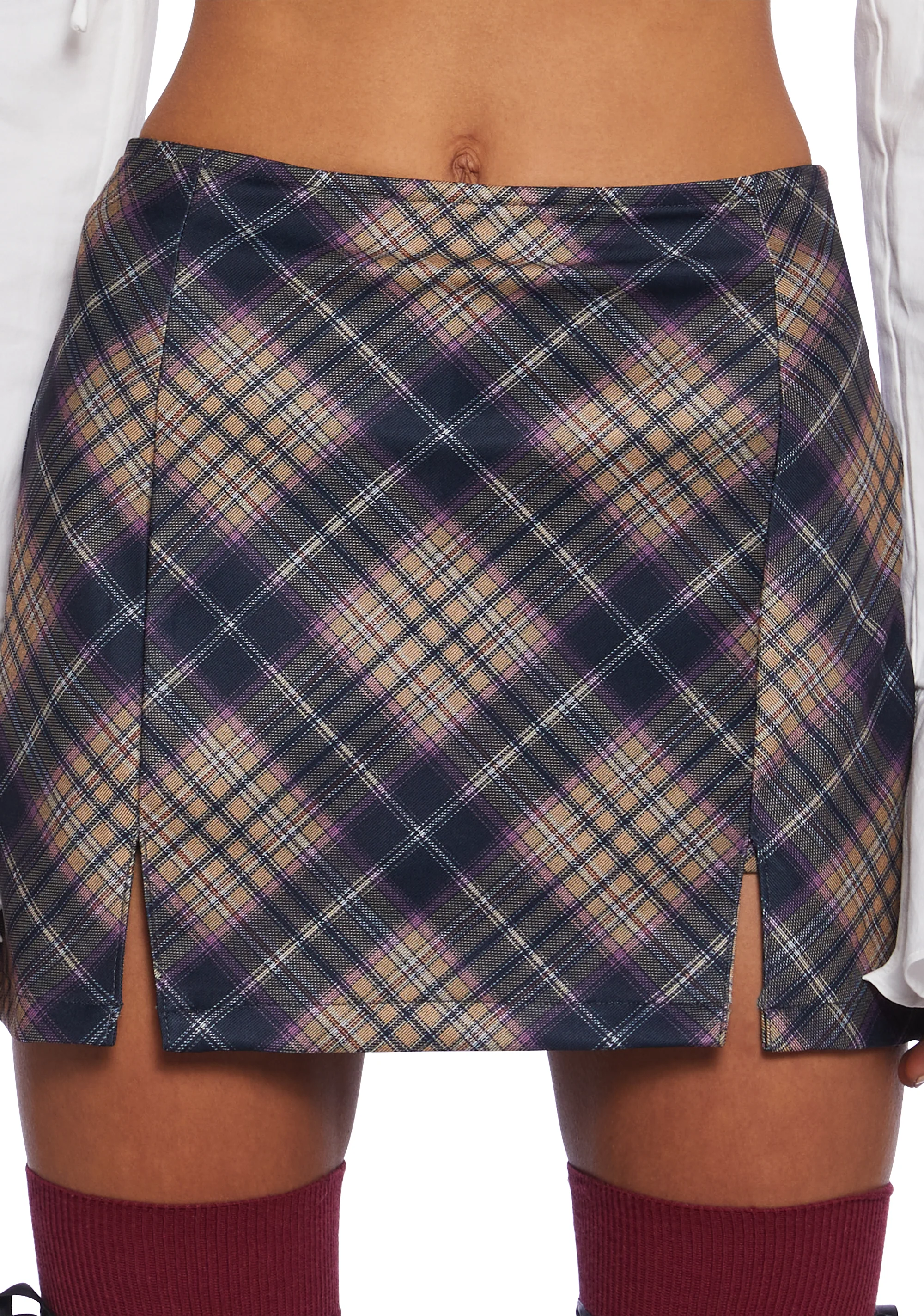 Under The Boardwalk Mini Skort - Plaid - Image 5