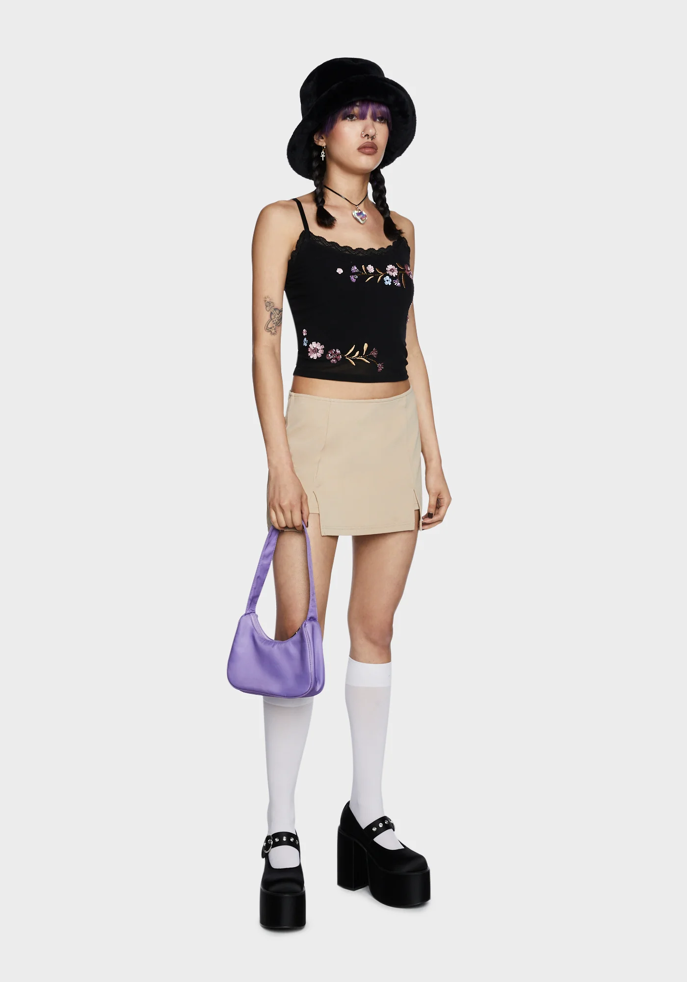 Under The Boardwalk Mini Skort - Tan - Image 2