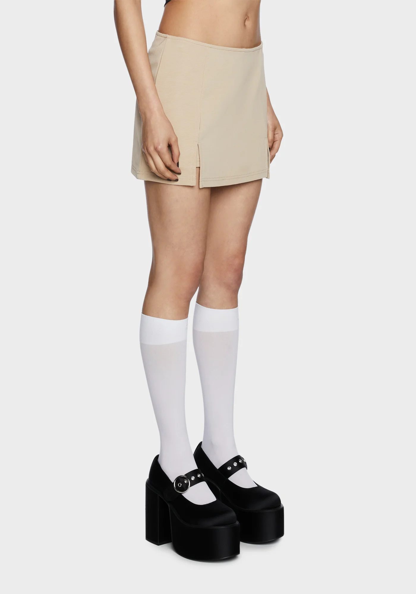 Under The Boardwalk Mini Skort - Tan - Image 3