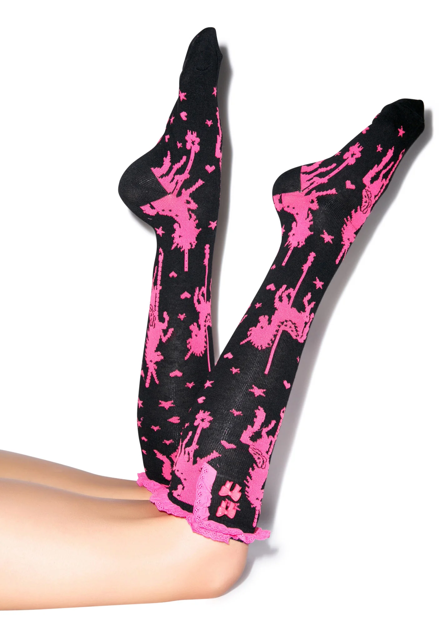 Unicorn Carousel Eyelet Knee Sock - Image 2