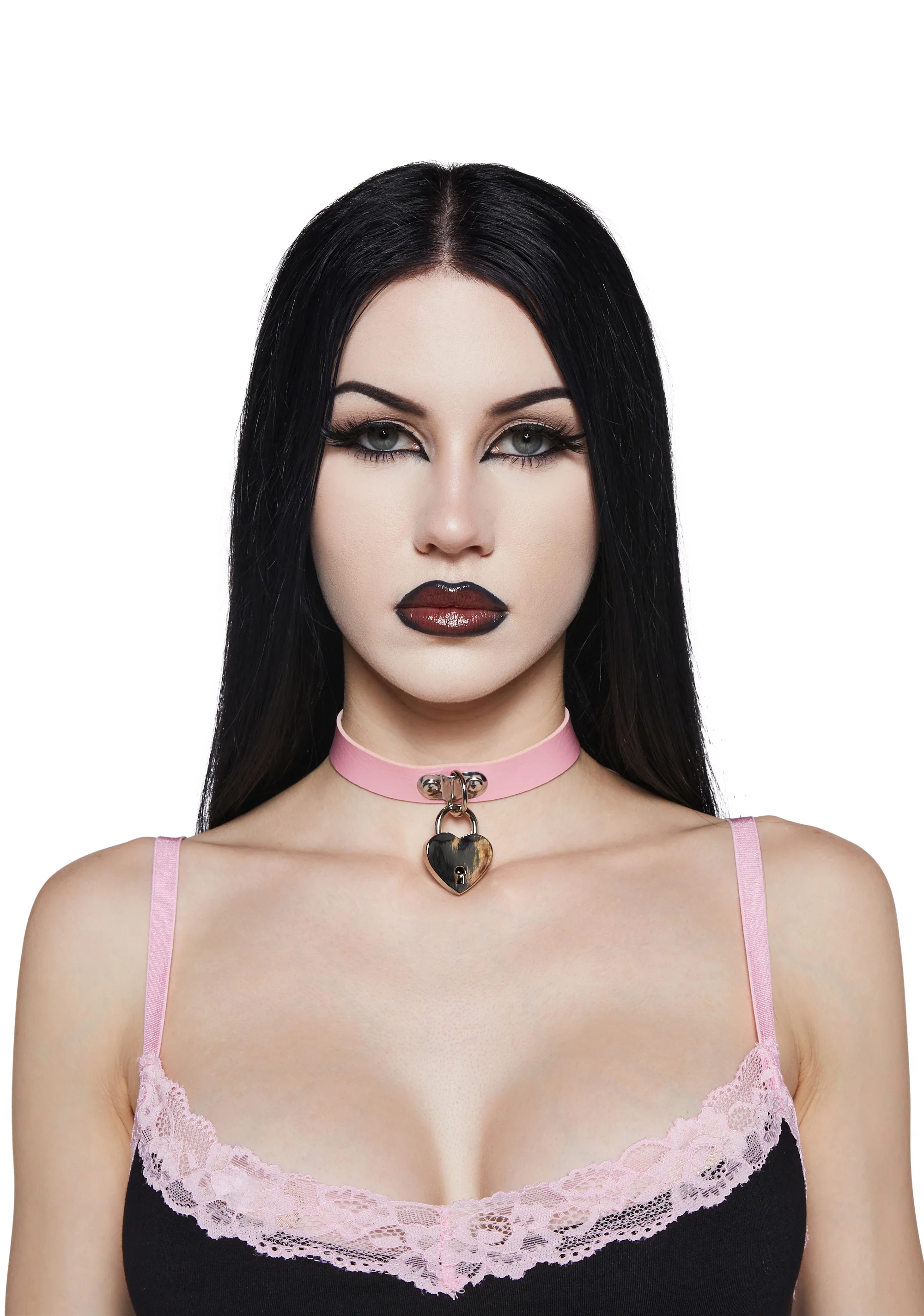 Unlock Me Heart Choker - Pink - Image 3