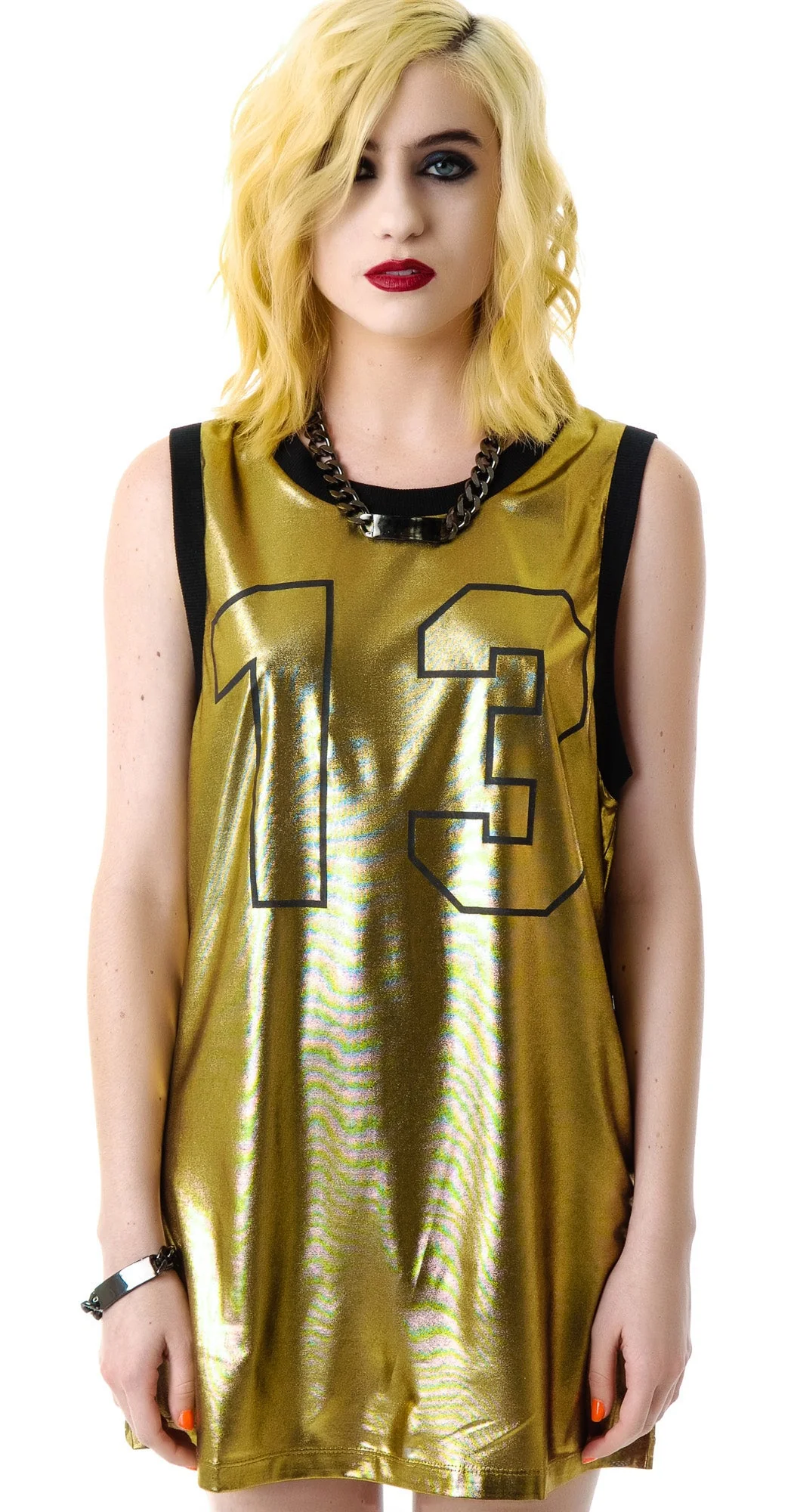 Unlucky 13 Jersey Tank - Silver - Image 4