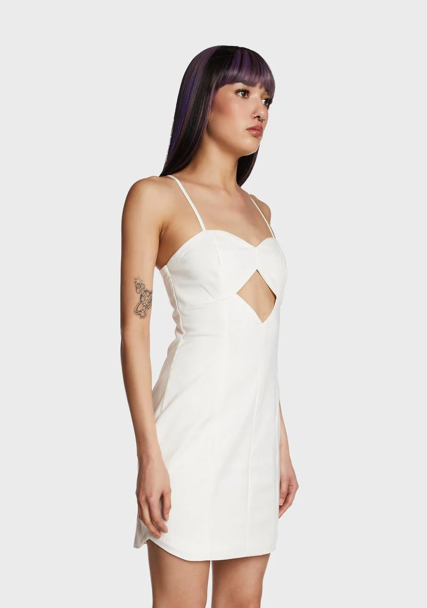 Unreal Romance Mini Dress - Off White - Image 3