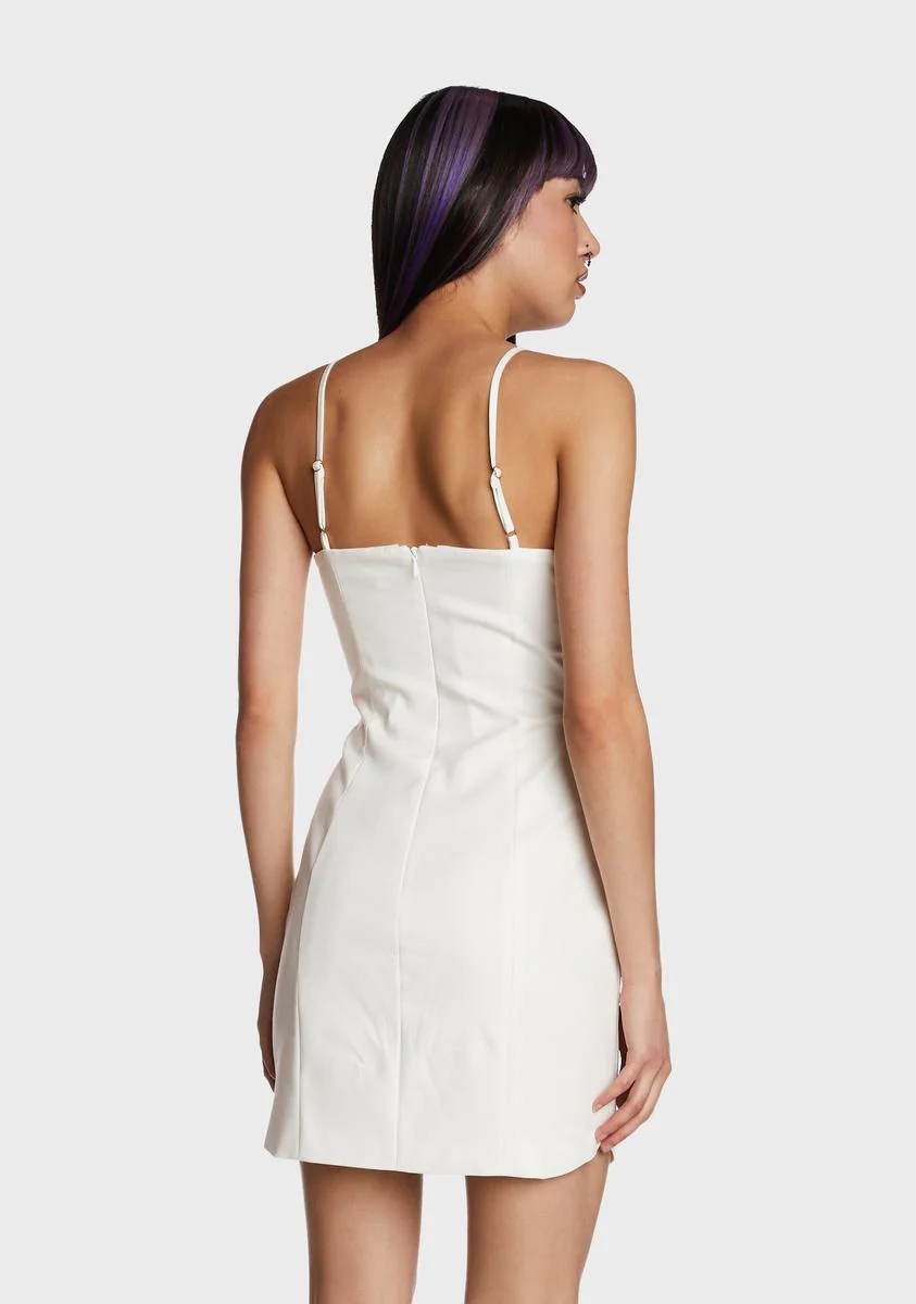 Unreal Romance Mini Dress - Off White - Image 4