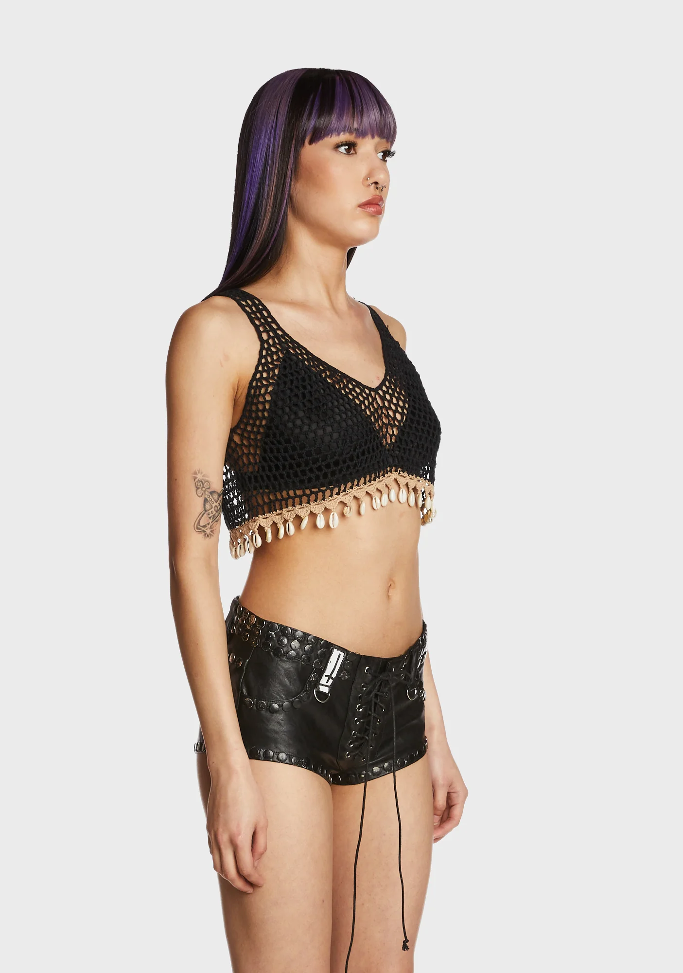 Unstoppable Beauty Crochet Top - Black - Image 4