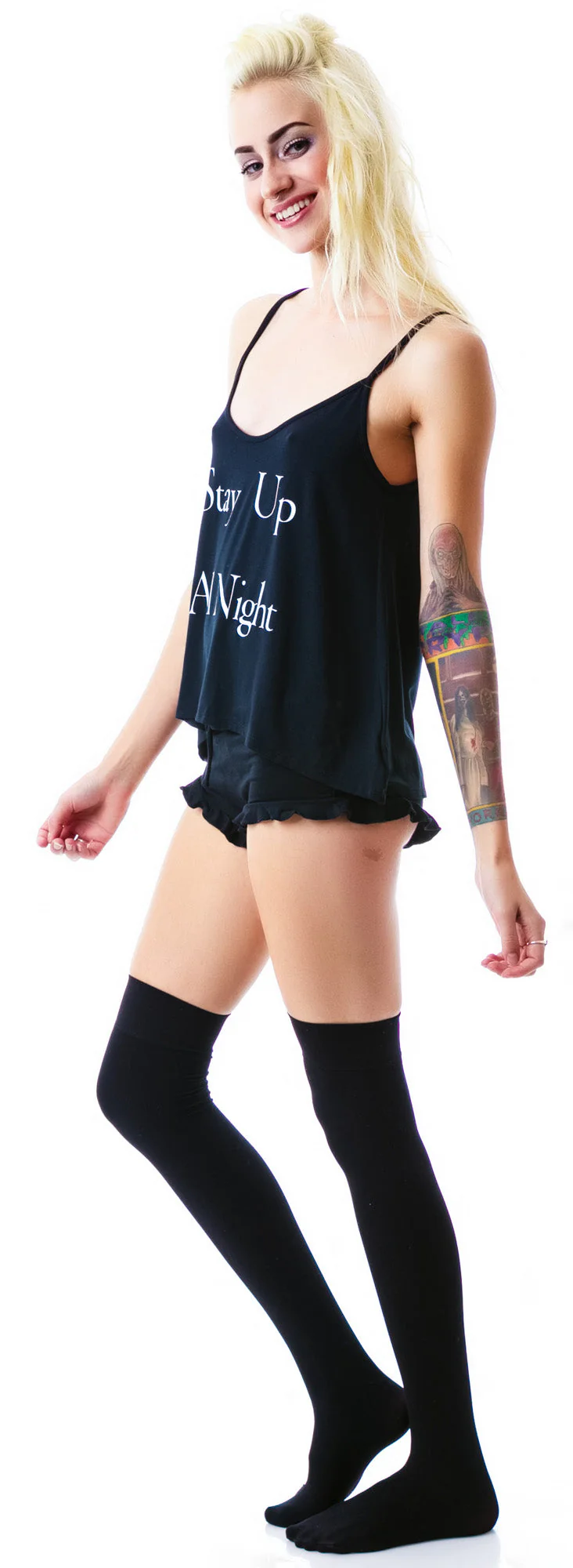 Up All Night Cami Set - Black - Image 11