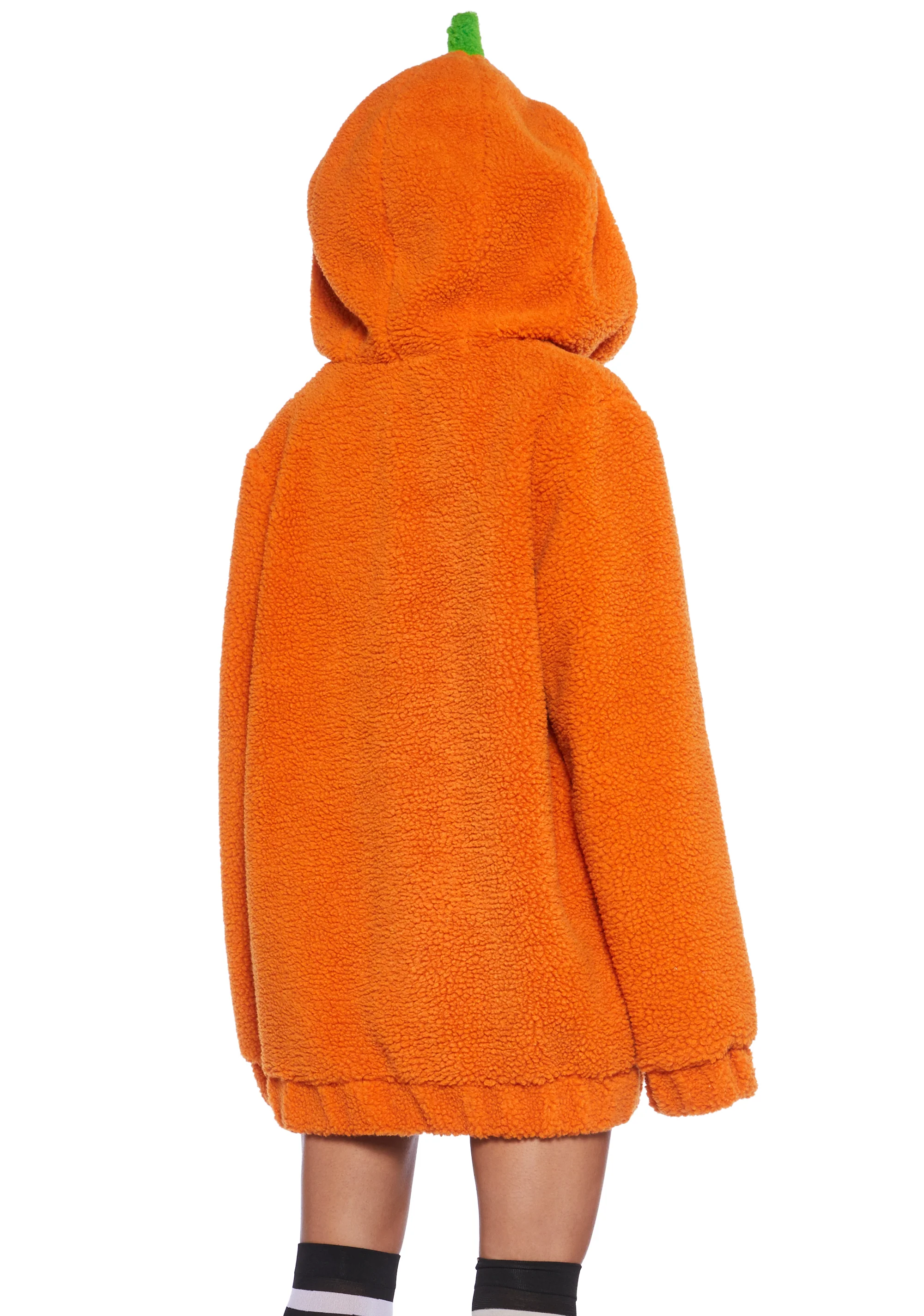 Urban Legend Pumpkin Hooded Sherpa Jacket - Image 4