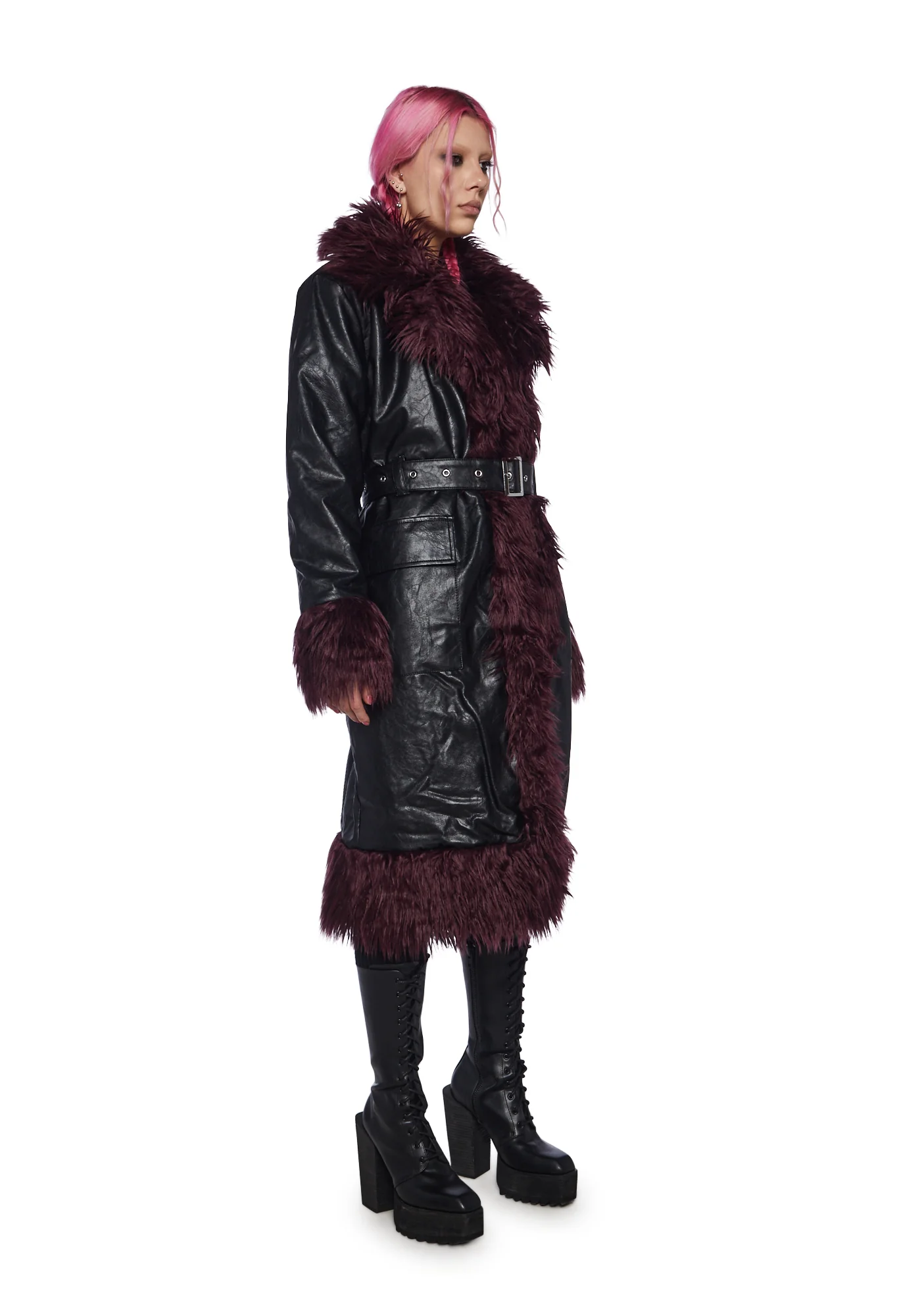Ursula Vegan Leather Coat - Image 3