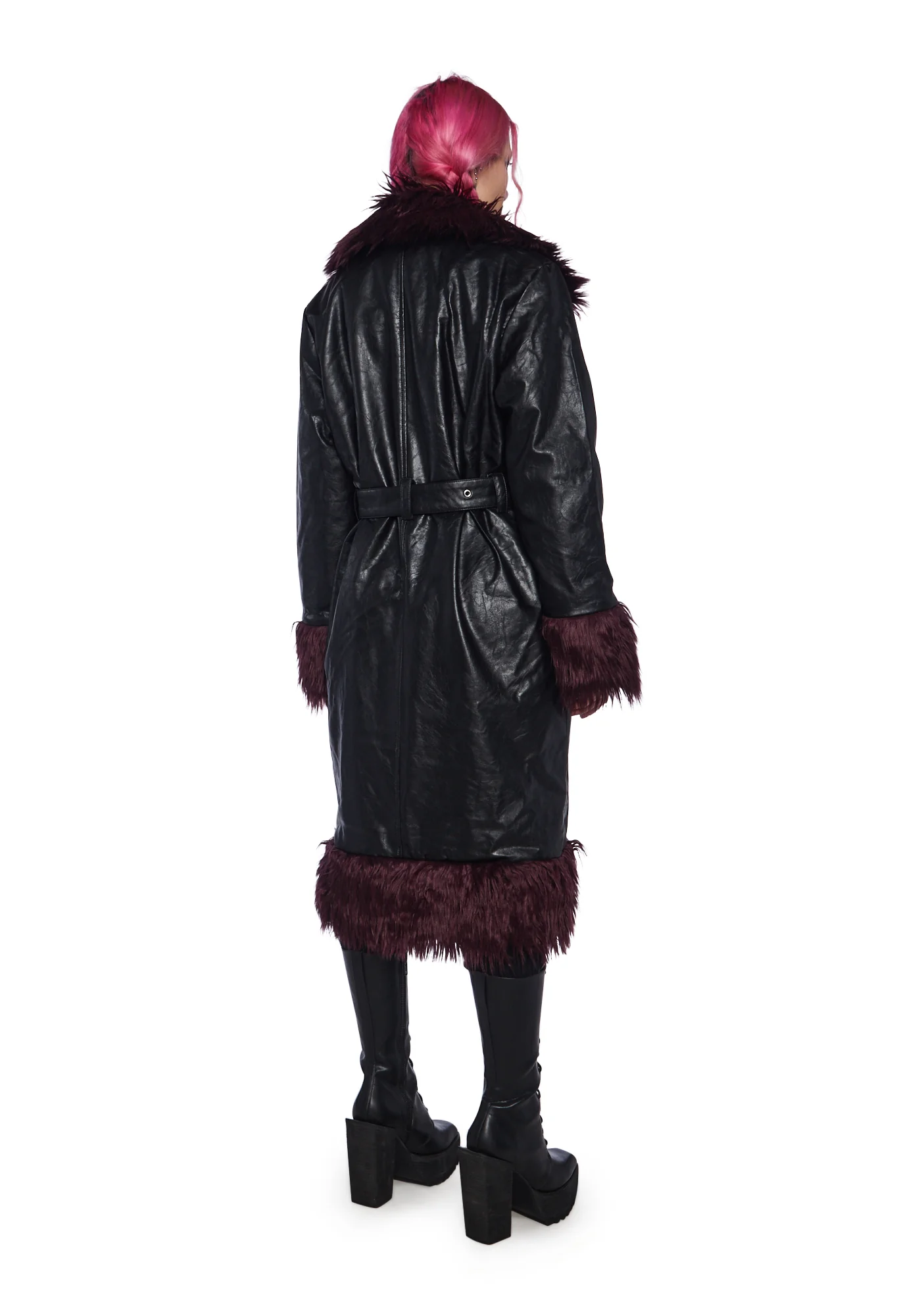 Ursula Vegan Leather Coat - Image 4