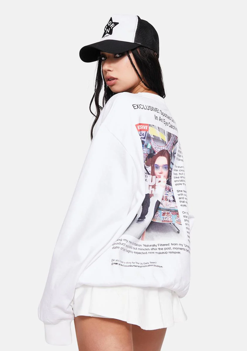 USdaily Graphic Crewneck Sweatshirt - Image 4