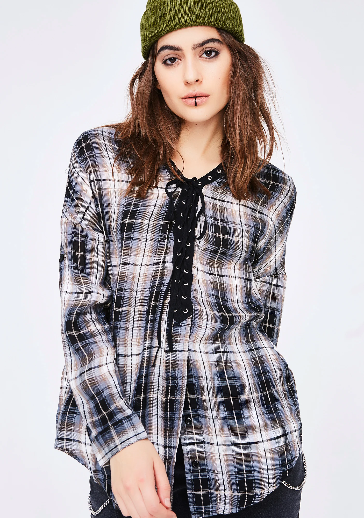 Useless Information Plaid Top - Image 2