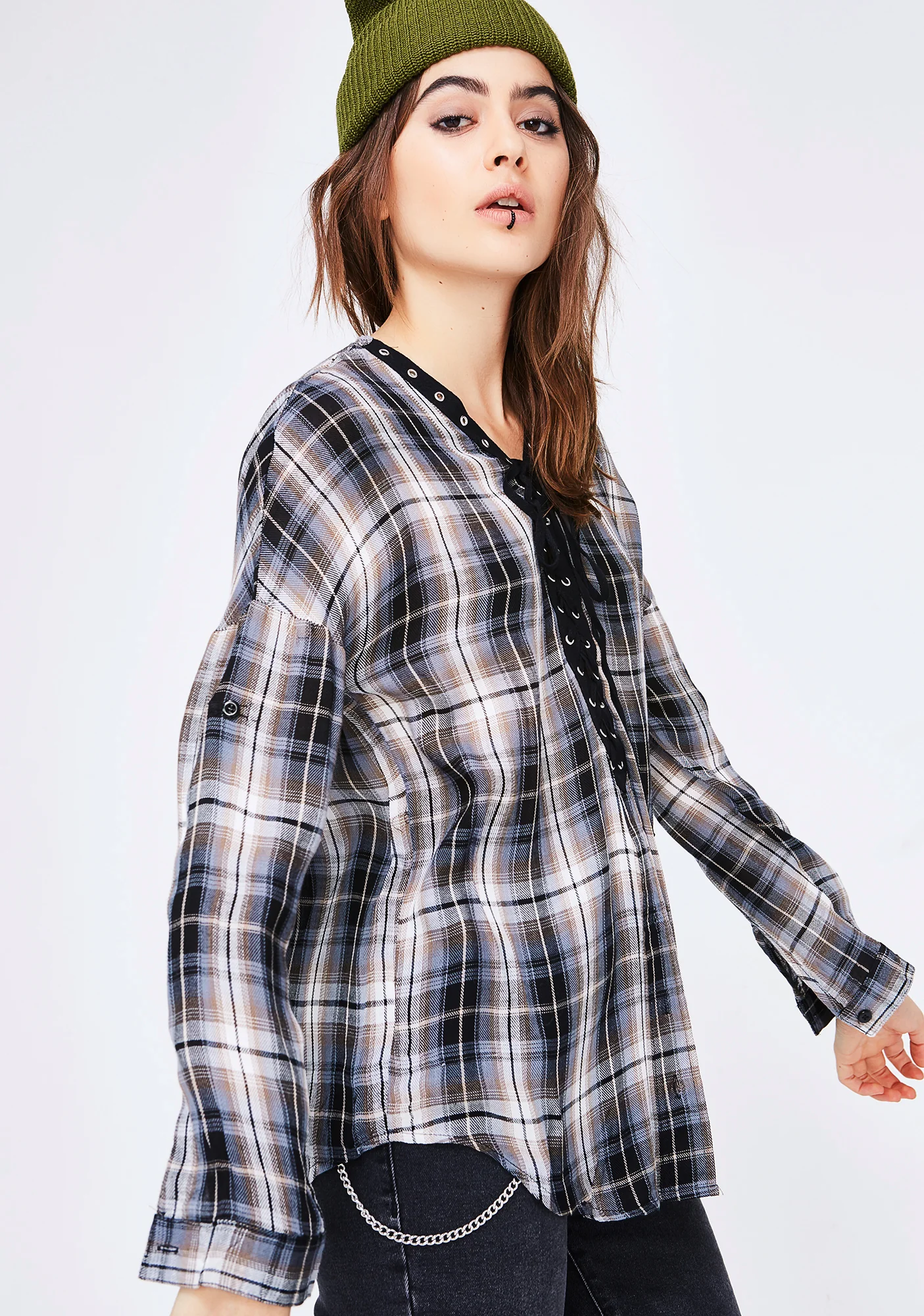Useless Information Plaid Top - Image 3