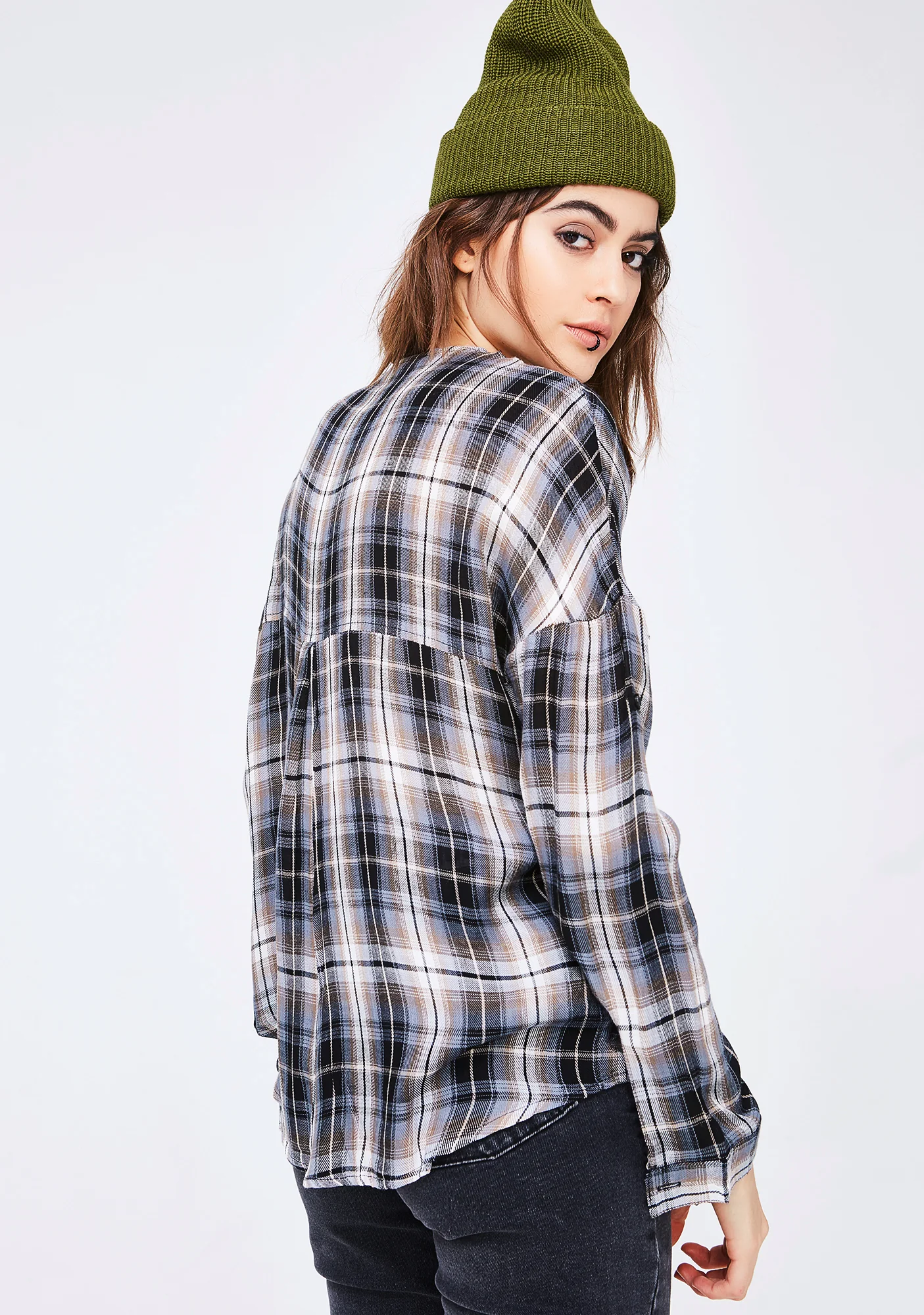 Useless Information Plaid Top - Image 4