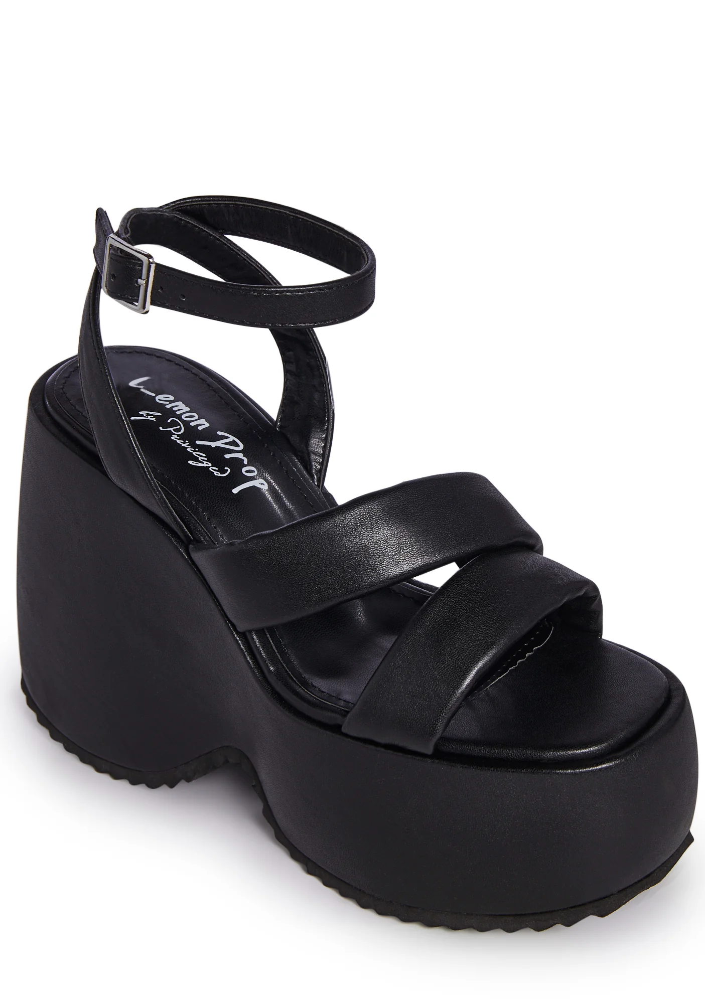 Valentin Platform Wedges - Black - Image 2