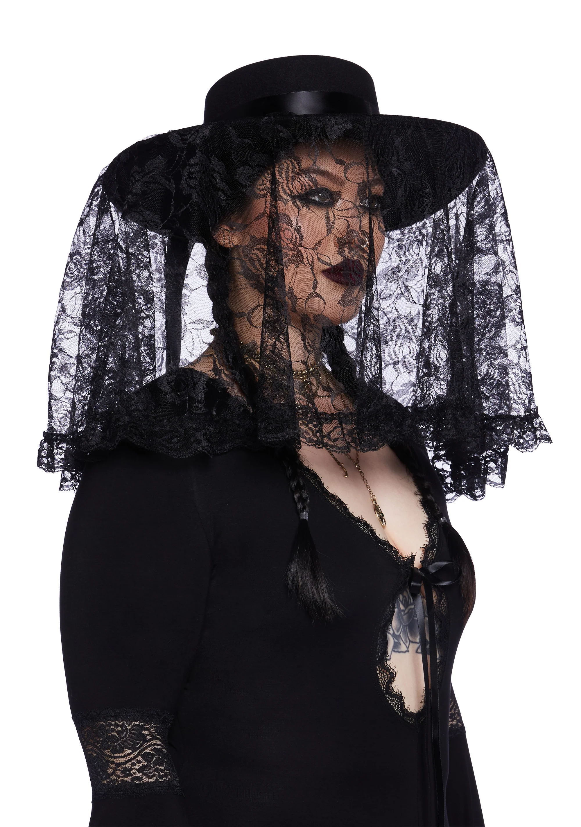 Vamp Mysteries Hat With Veil - Image 3