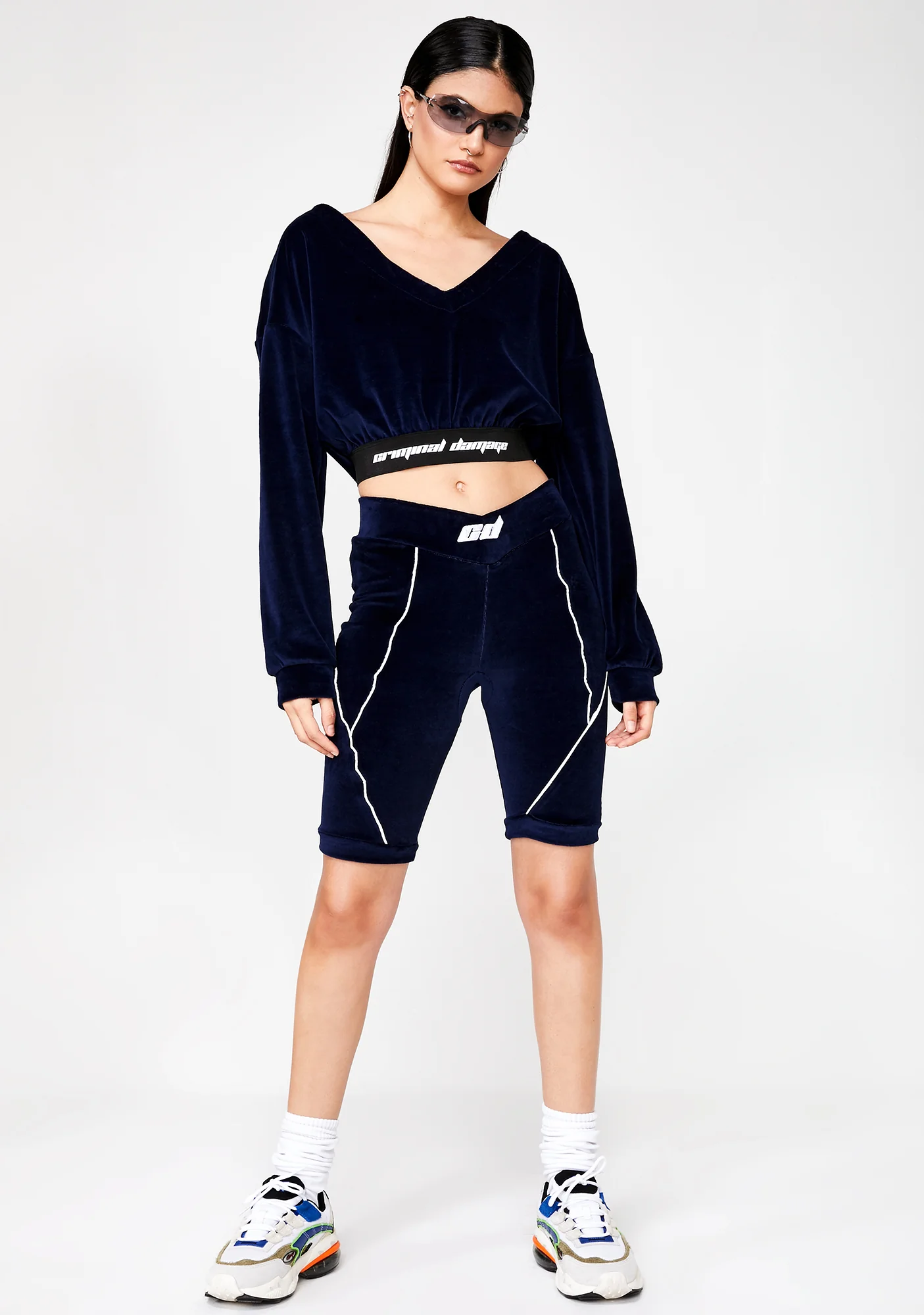 Velour Structured Shorts - Image 3
